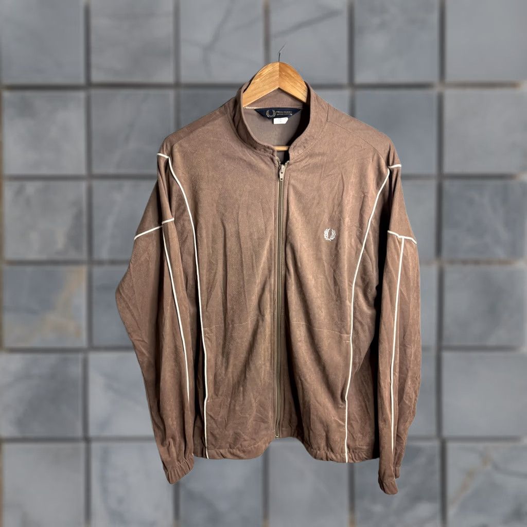Fred Perry Fred Perry Track Jacket Mens Small Brown Sportswear Full Zip Lined Size US S / EU 44-46 / 1 - 1 Thumbnail