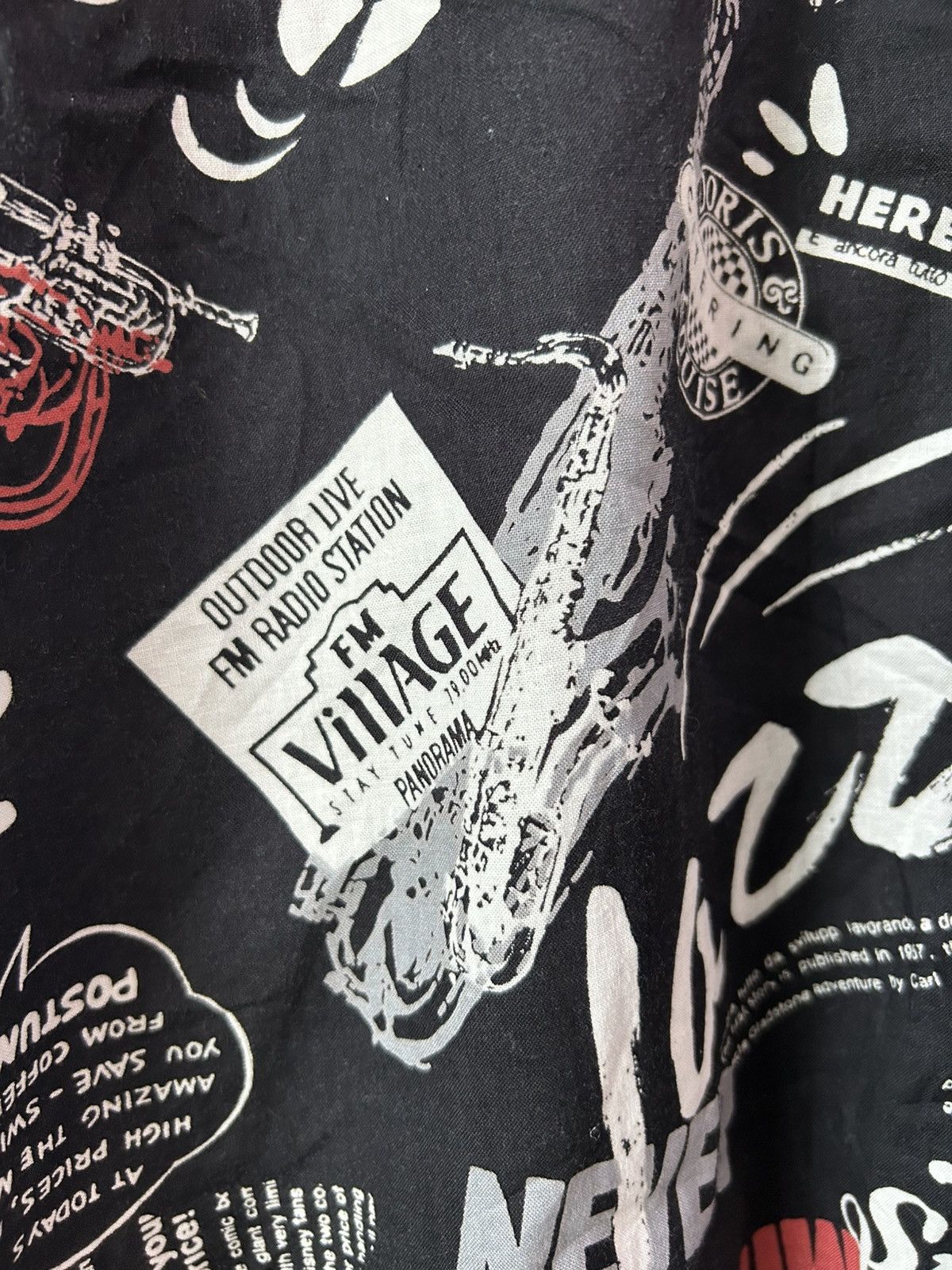 Japanese Brand 90s ASSSA Jazz Motif All Over Print Shirt Size US M / EU 48-50 / 2 - 12 Thumbnail