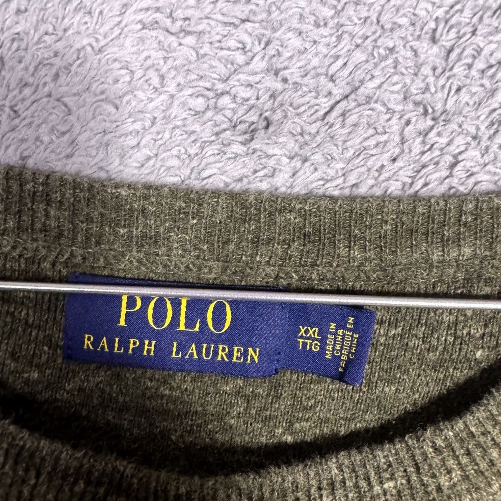 Polo Ralph Lauren VINTAGE Polo Ralph Lauren Sweatshirt Mens XXL 2XL Crewneck Knit Pullover Sweater Cotton Green Size US XXL / EU 58 / 5 - 6 Thumbnail