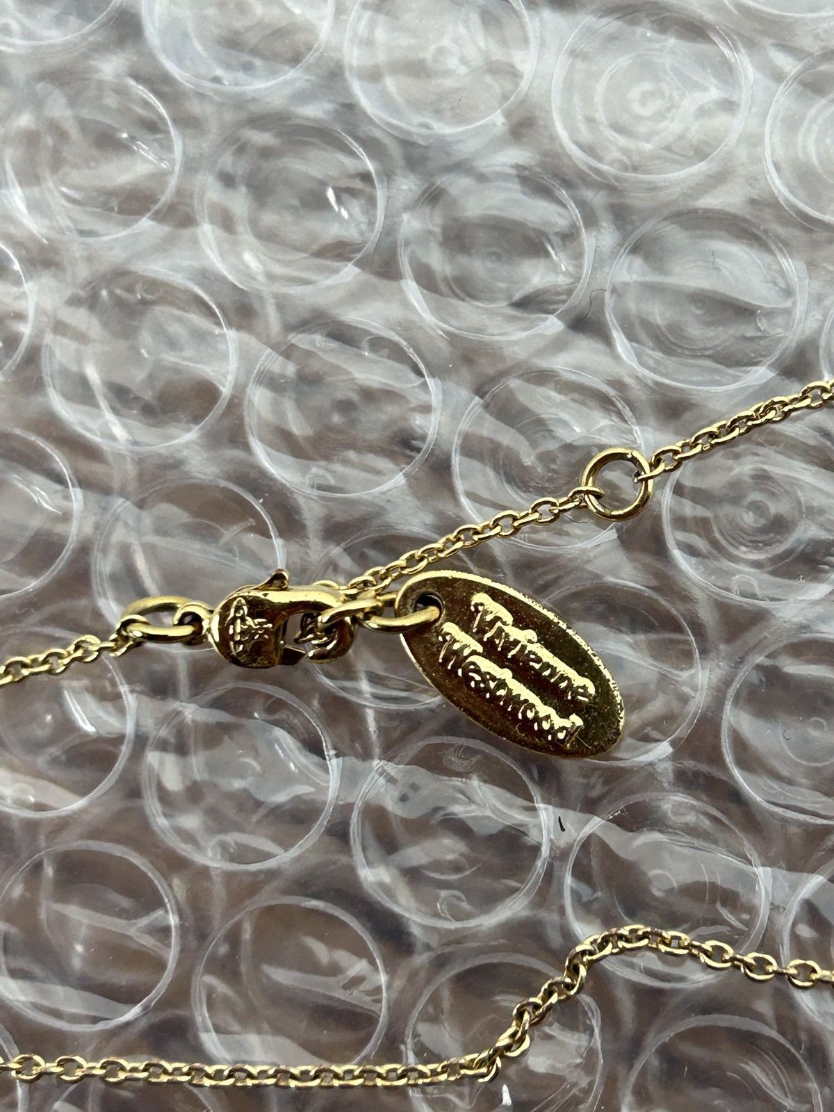 Vivienne Westwood Vivienne Westwood Rare Tilted Rhinestone 3D Pendant Necklace Size ONE SIZE - 7 Thumbnail