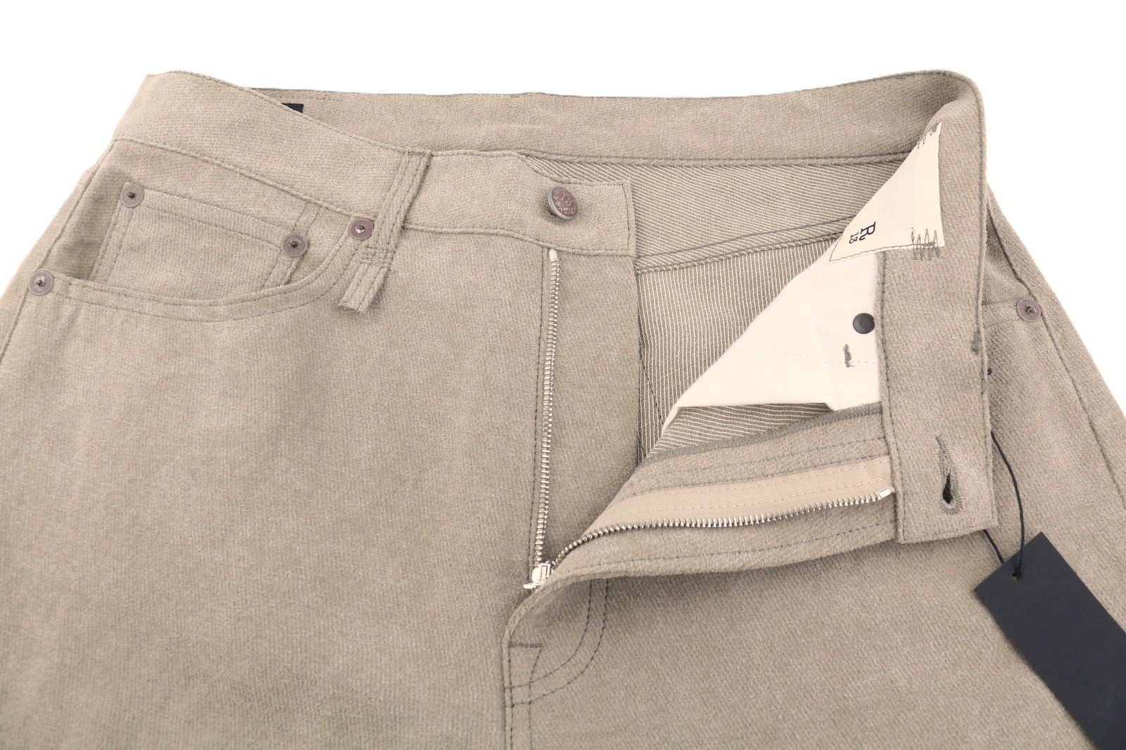R13 X-BF 29 Beige Hemp Blend Cropped Zip PF25 86845 Size 29" - 4 Thumbnail