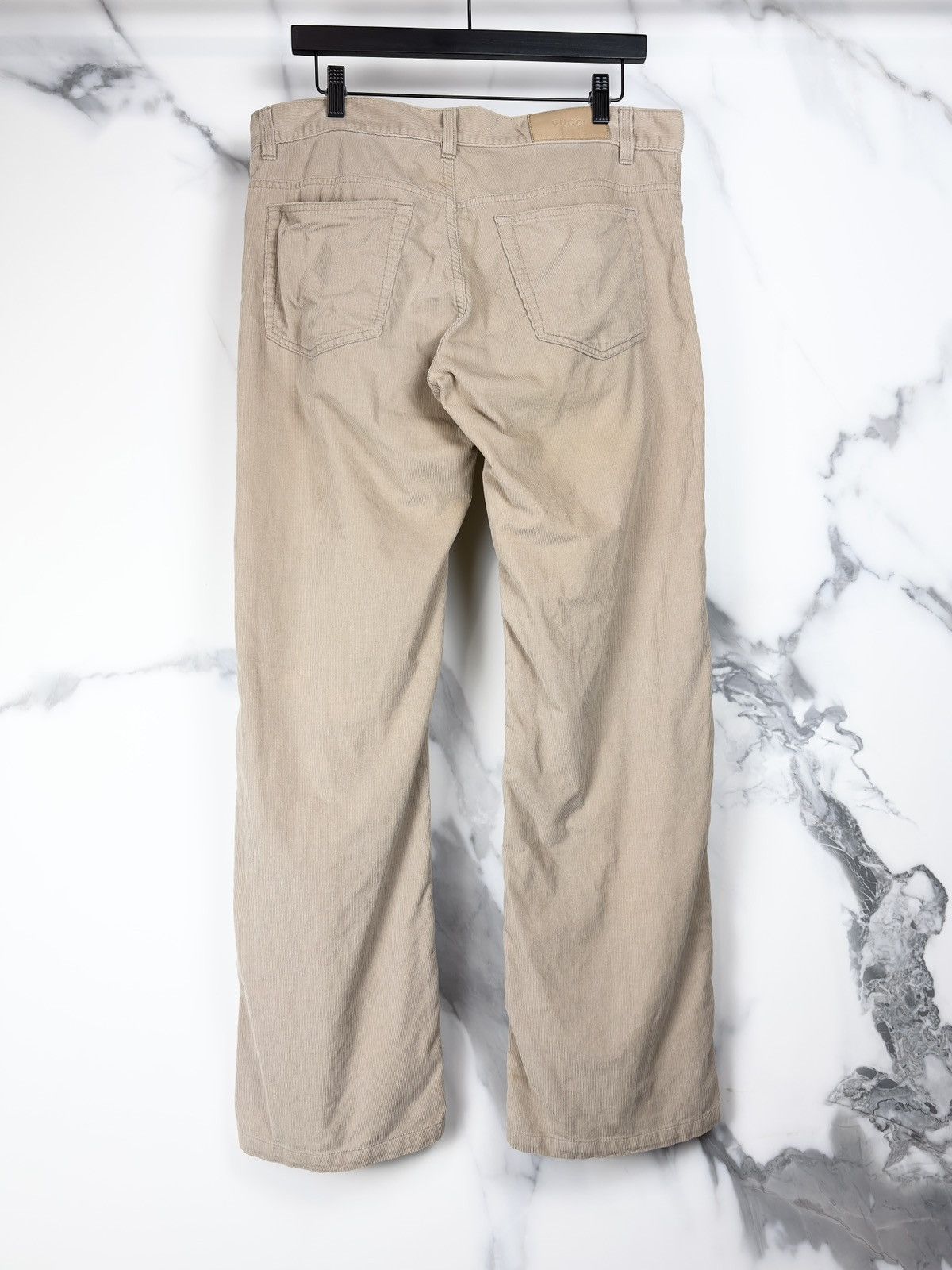 Gucci Gucci Tom Ford Leather Patch Bootcut Wide Leg Corduroy Jeans Size US 34 / EU 50 - 2 Thumbnail