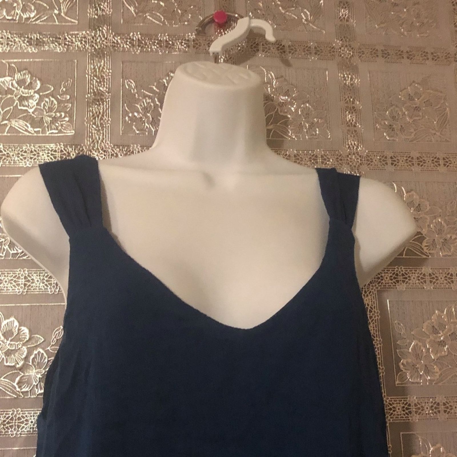 Other NWT Needlework Navy Blue V-Neck Romper Size 28" / US 6 / IT 42 - 5 Thumbnail