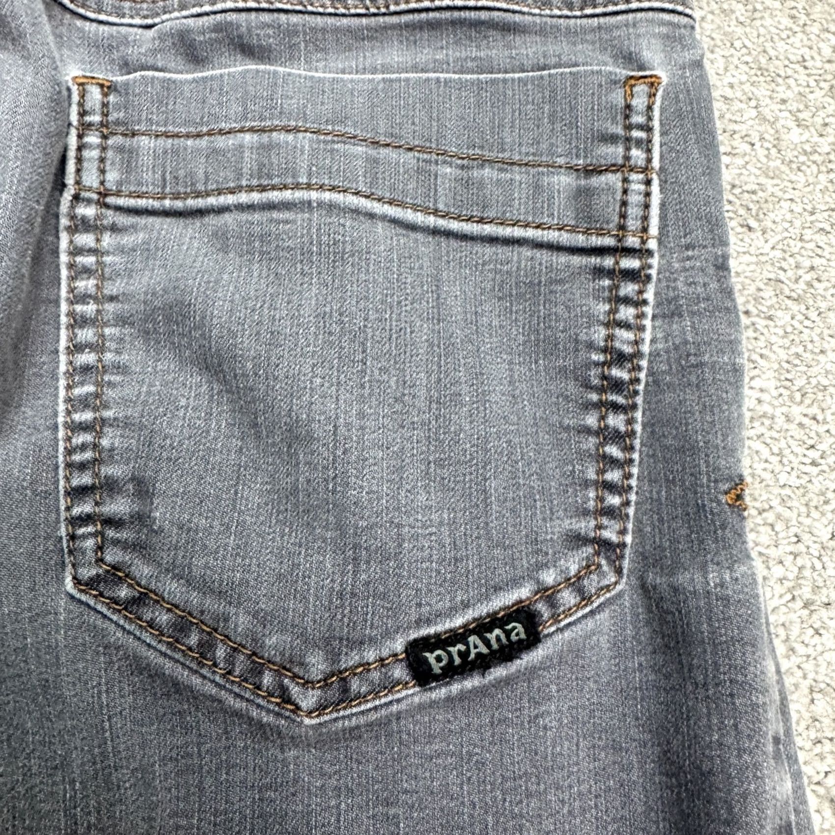 Prana prAna Bridger Slim Fit Denim Jeans Mens 30x30 Gray Organic Cotton Casual Stretch Size US 30 / EU 46 - 6 Thumbnail
