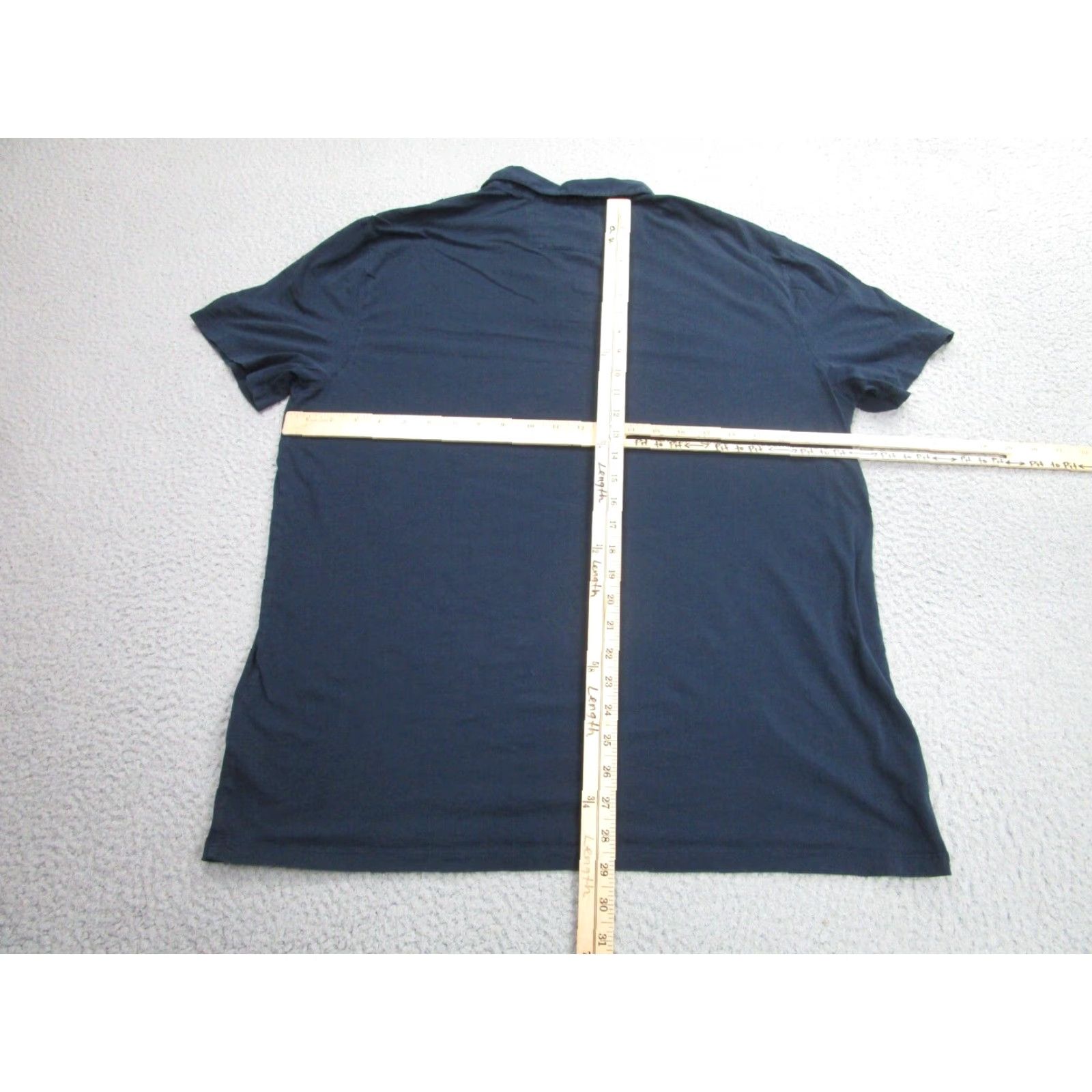 John Varvatos John Varvatos Mens Blue XL Short Sleeve Polo Shirt Cotton Blend Jersey Size US XL / EU 56 / 4 - 7 Thumbnail