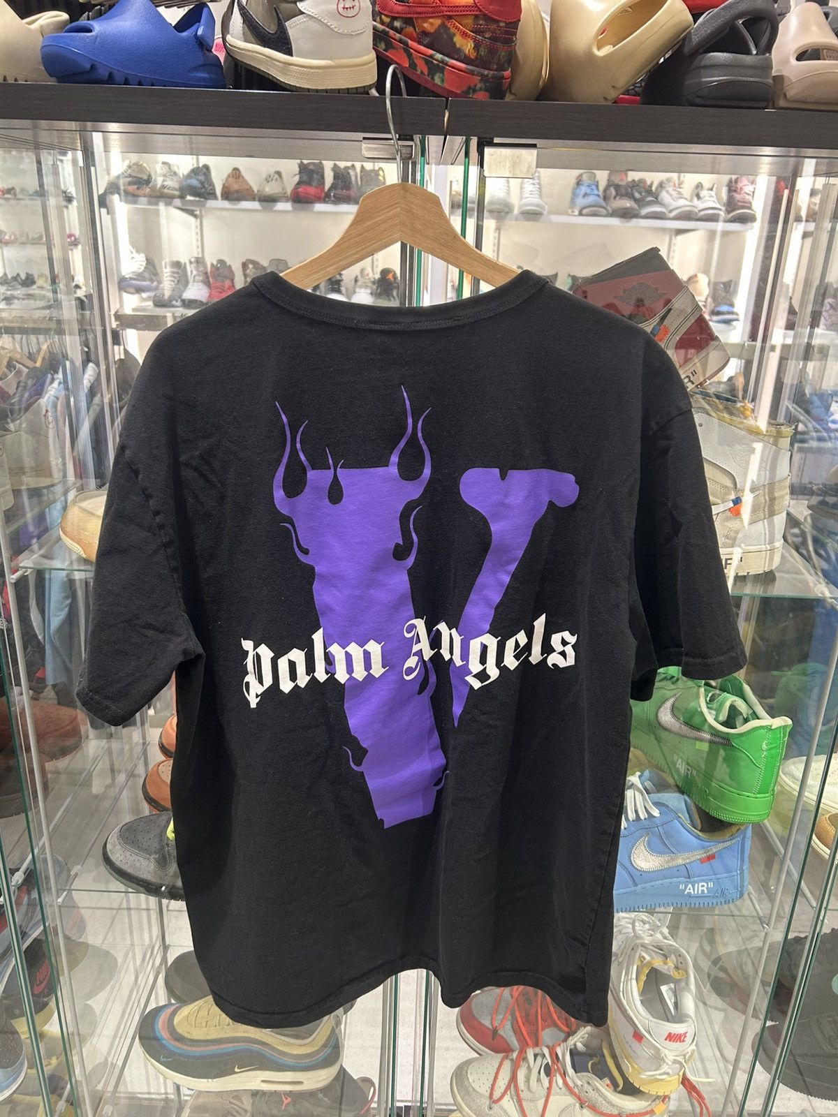 Palm Angels × Vlone VLONE X PALM ANGELS TEE Black Purple Size US L / EU 52-54 / 3 - 3 Thumbnail