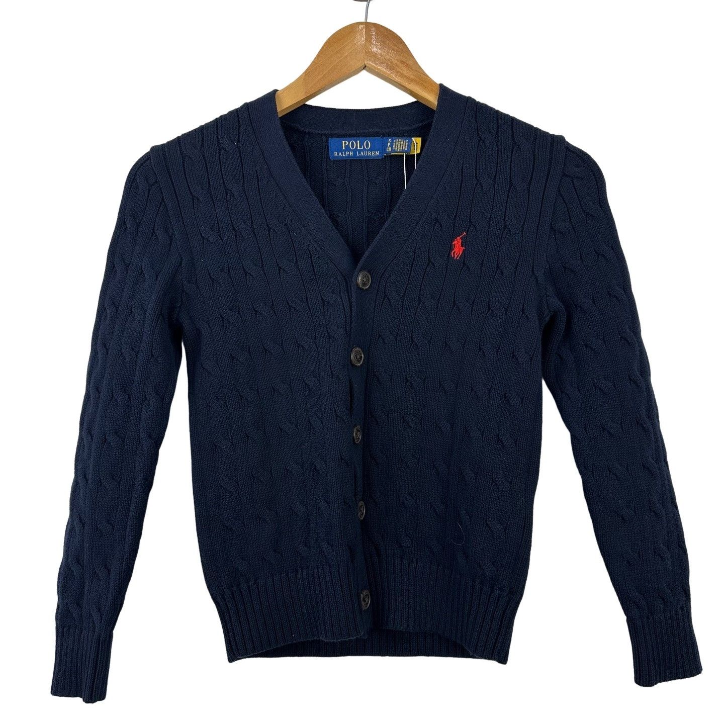 Polo Ralph Lauren Polo Ralph Lauren Navy Cable Knit Cardigan S Size US S / EU 44-46 / 1 - 1 Thumbnail
