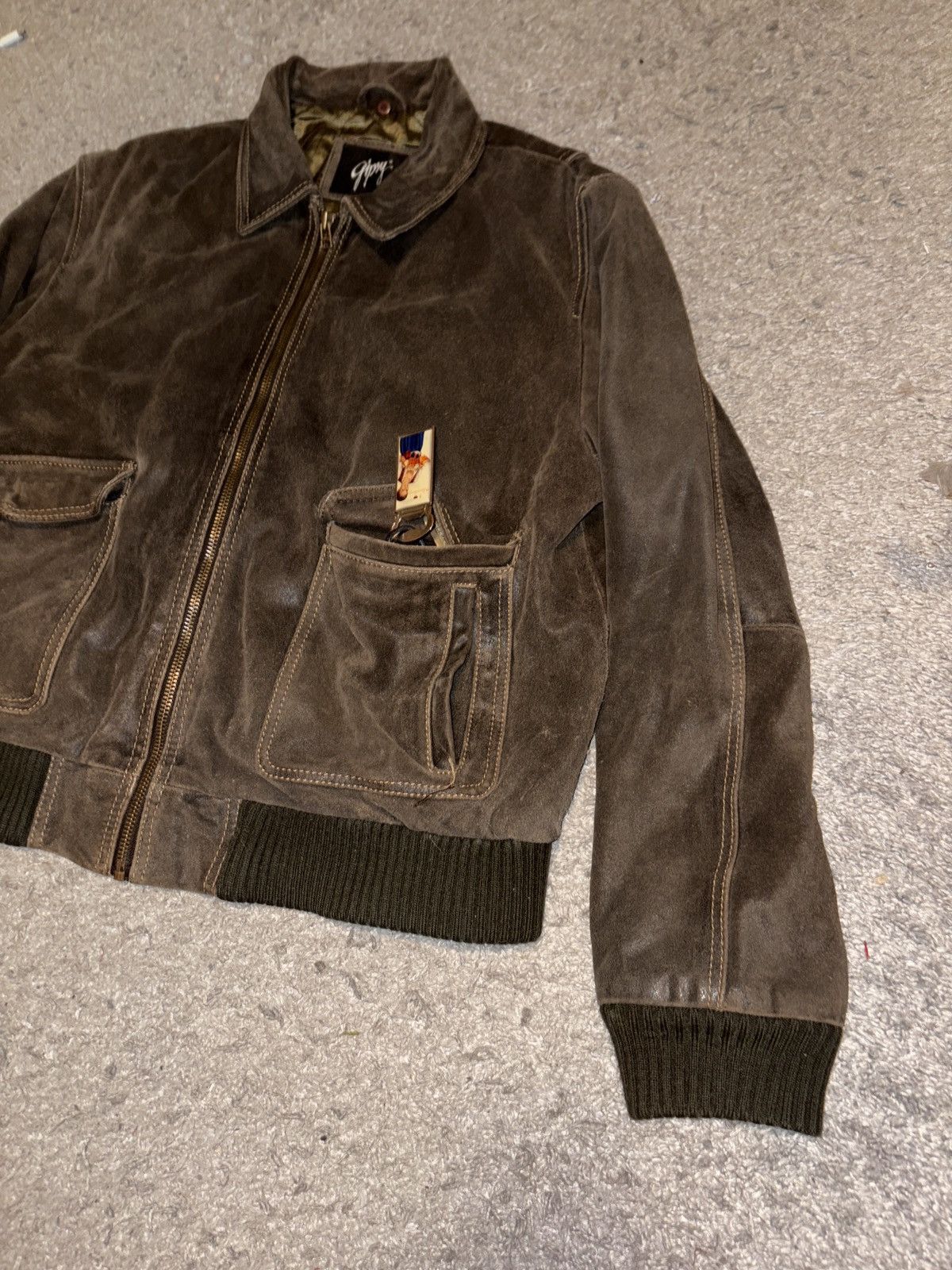 Other pilot Lether bomber Jacket military type Size US M / EU 48-50 / 2 - 6 Thumbnail