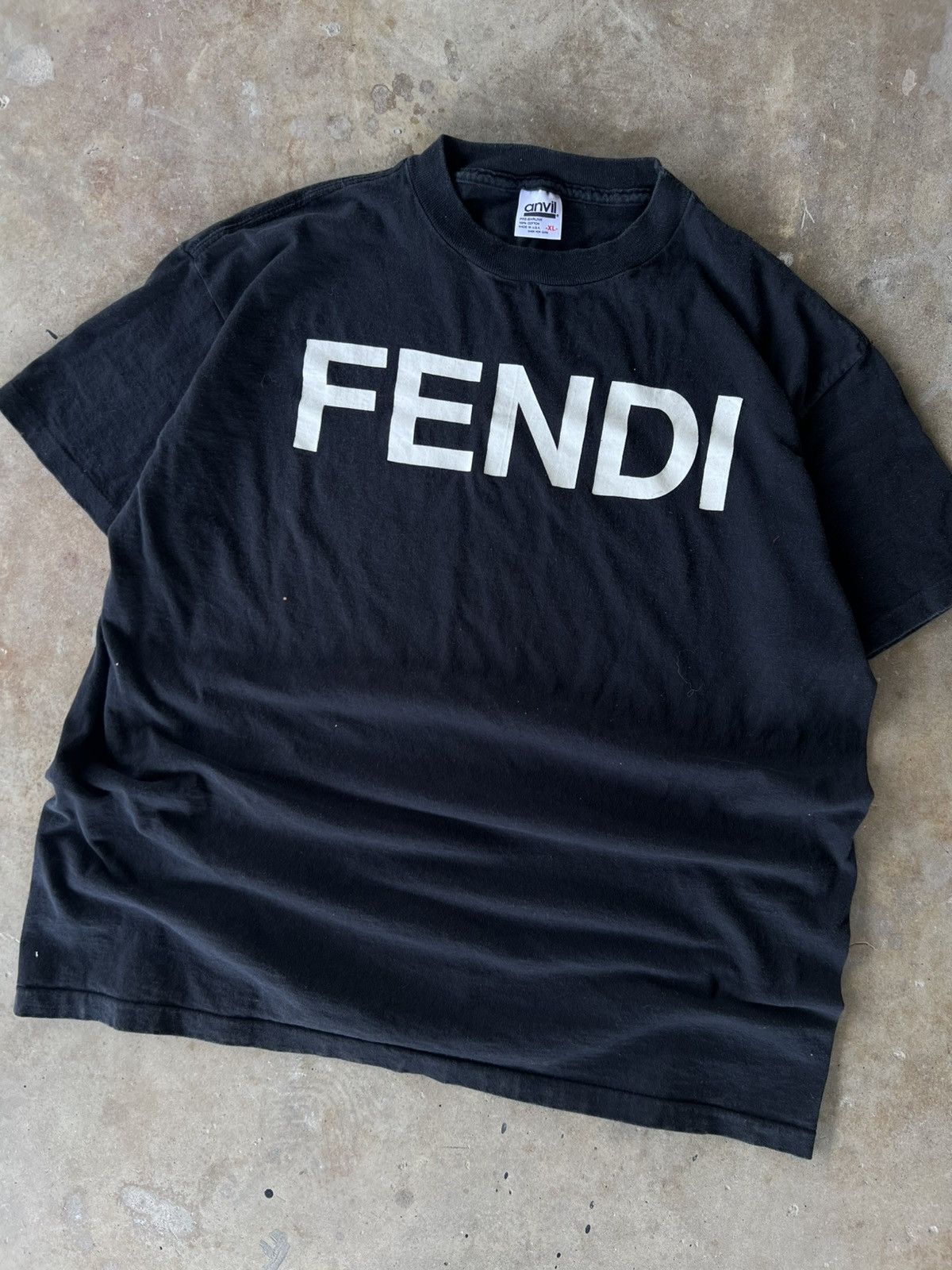 Vintage Vintage 90’s Fendi Boot Promo T Shirt Size US XL / EU 56 / 4 - 2 Thumbnail