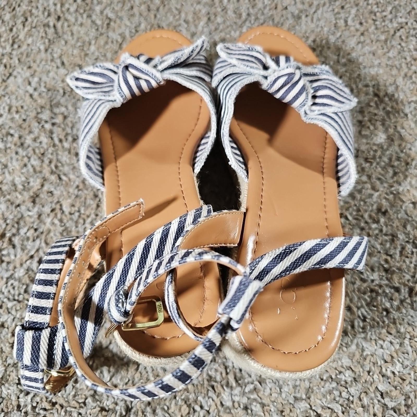 J.Crew J. Crew Sz 9 Seersucker Dockside Sisal Platform Shoes Size US 9 / IT 39 - 5 Thumbnail