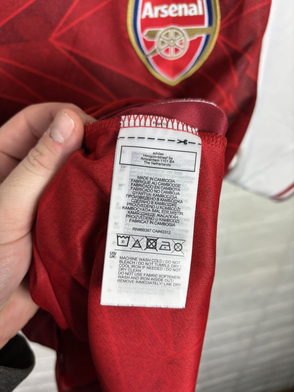 Adidas ARSENAL LONDON 2020 2021 HOME FOOTBALL SHIRT SOCCER JERSEY Size US L / EU 52-54 / 3 - 12 Thumbnail
