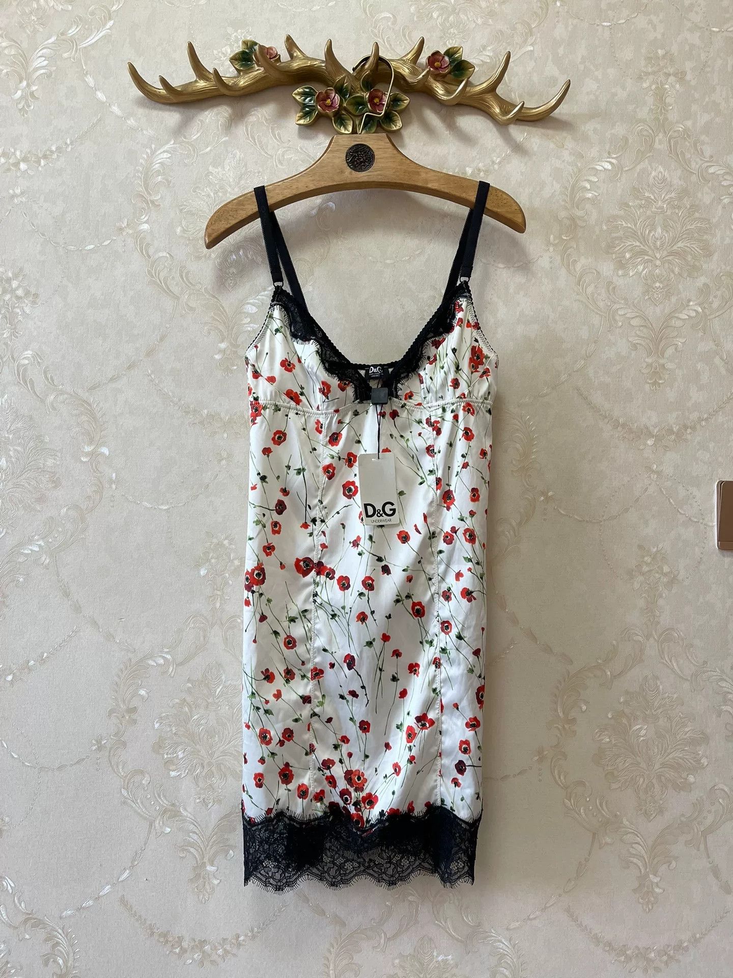 DGK DG New Lace Floral Slip Dress Size M / US 6-8 / IT 42-44 - 1 Thumbnail