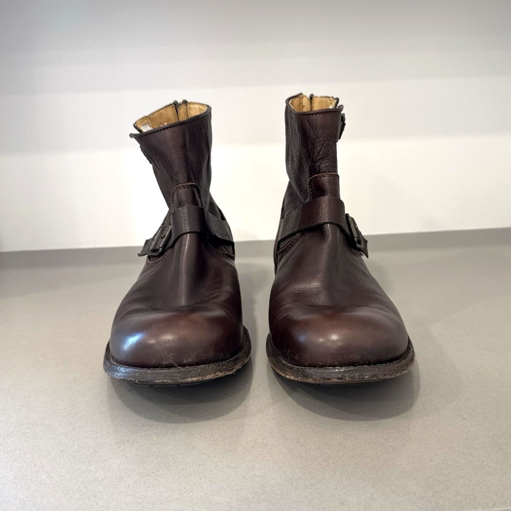 Frye Frye Boots Engineer Brown Leather 13 D Men Tyler 3486073 Buckle Moto Biker Leather Outsole Size US 13 / EU 46 - 6 Thumbnail
