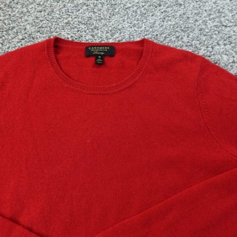 Charter Club Charter Club Sweater Womens M Red Cashmere Crewneck Knit Pullover Casual Solid Light-Weight Warm, Long Sleeve, Classic Theme Size M / US 6-8 / IT 42-44 - 3 Thumbnail