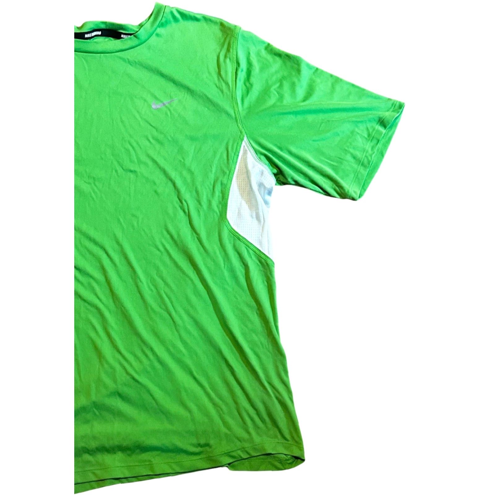 Nike Nike Dri Fit Athletic T Shirt Mens Green Short Sleeve Crew Neck Running Medium Size US M / EU 48-50 / 2 - 2 Thumbnail