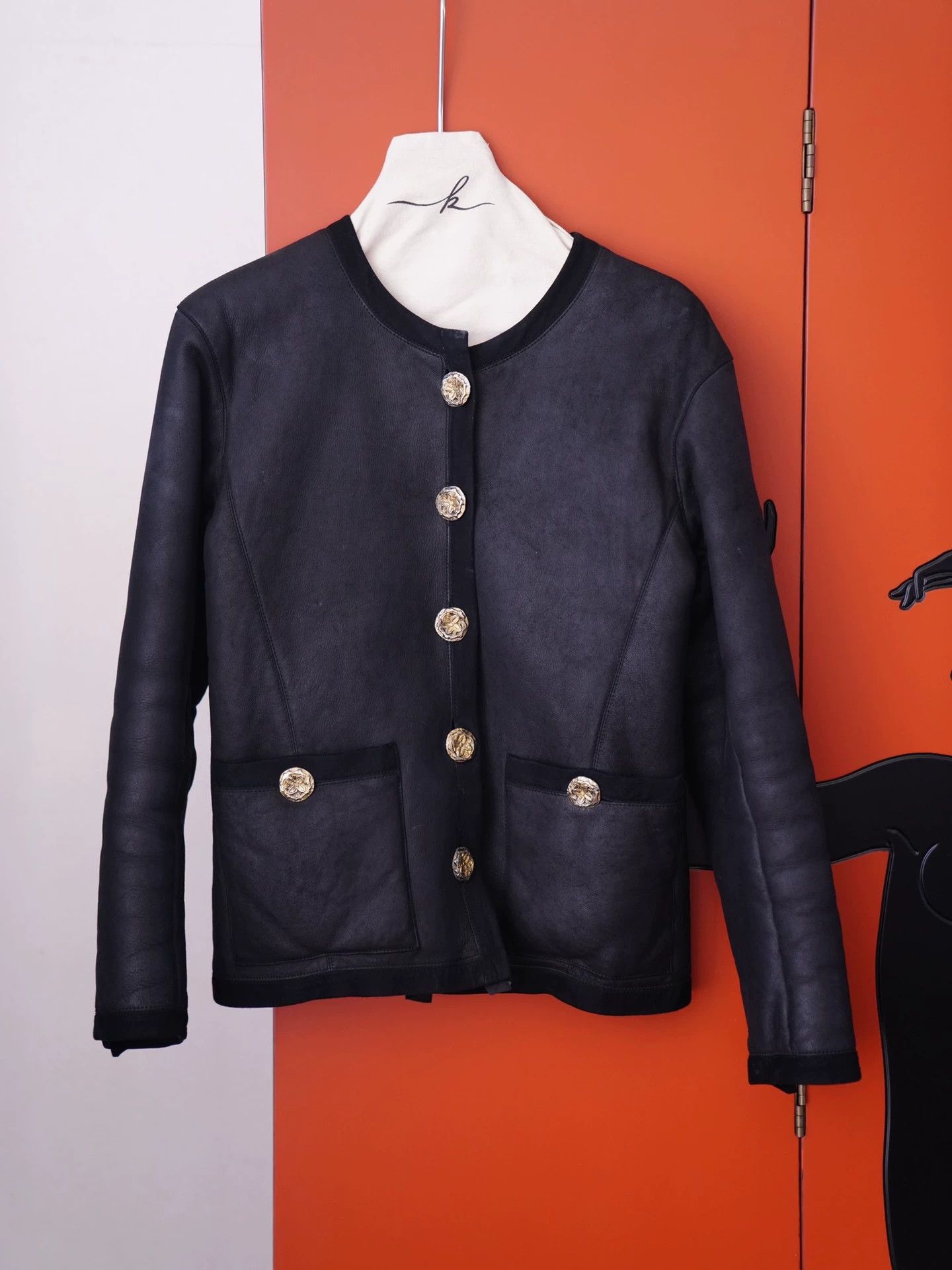 Yves Saint Laurent YSL 90s French Shearling Coat Gold Buttons M Size M / US 6-8 / IT 42-44 - 2 Thumbnail