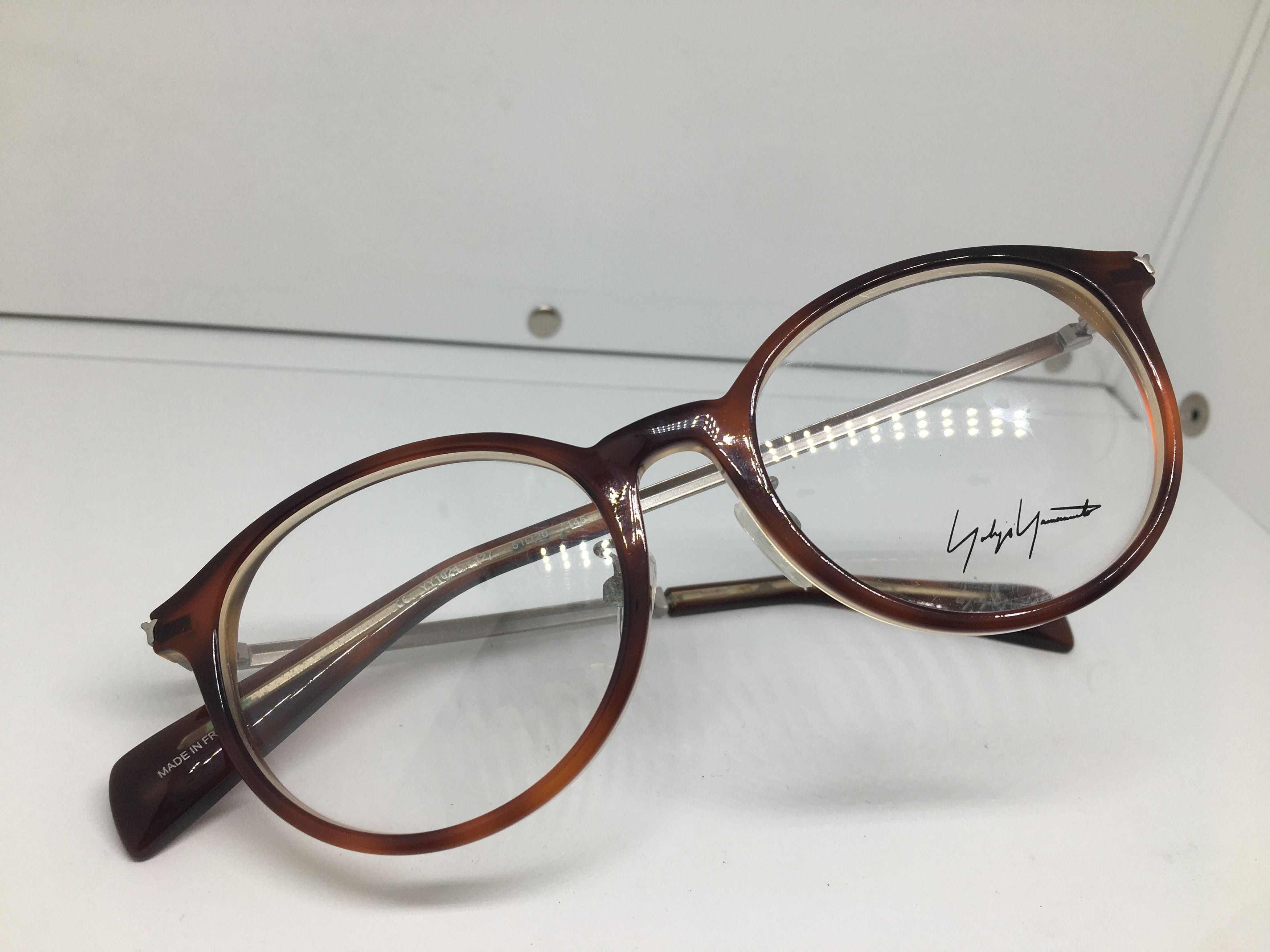 Yohji Yamamoto Yohji Yamamoto YY1024 Tortoise Cateye Eyeglasses Size ONE SIZE - 6 Thumbnail