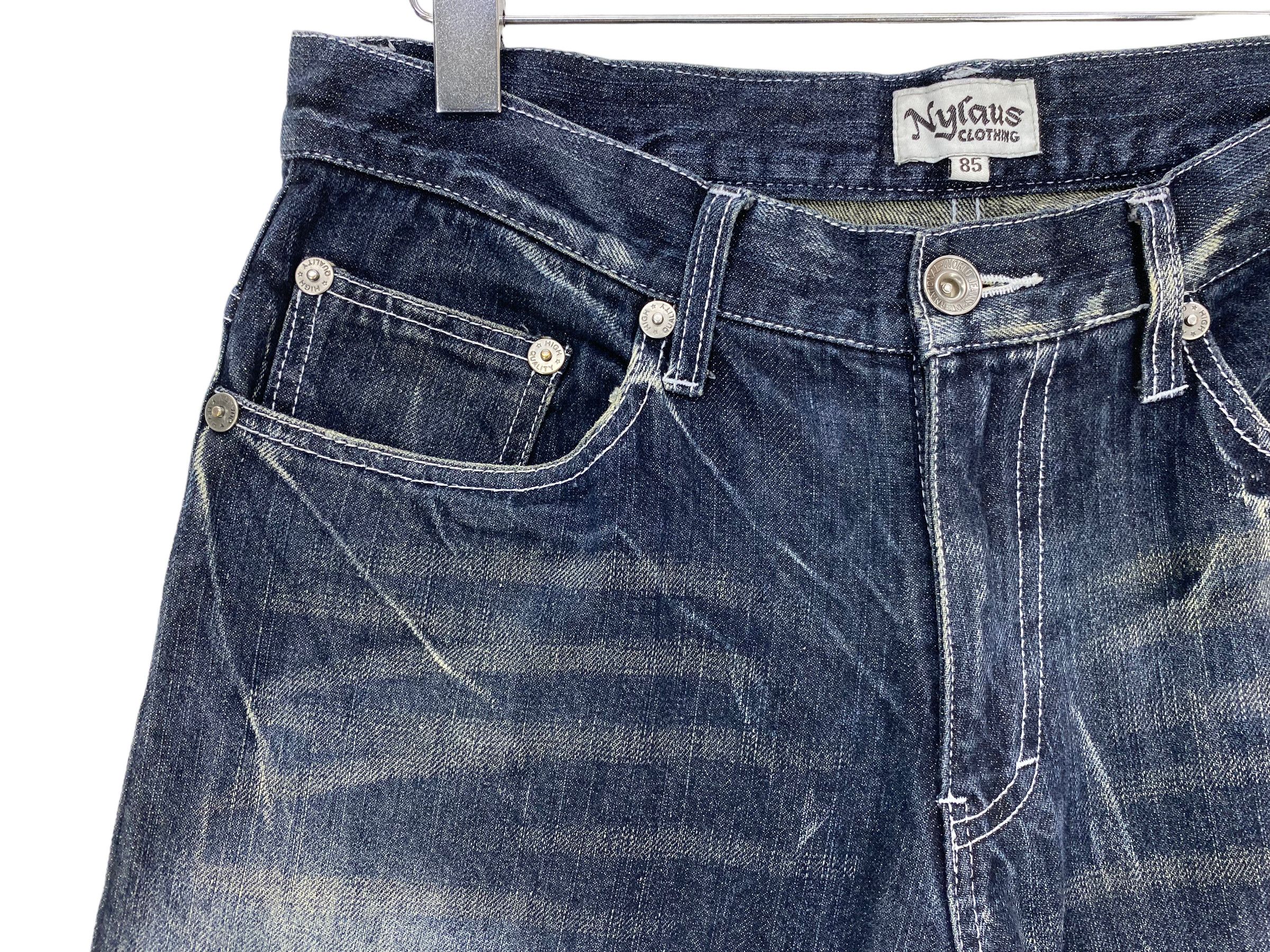Japanese Brand Nylaus Distressed Denim Goth Punk Jeans Size US 32 / EU 48 - 11 Thumbnail