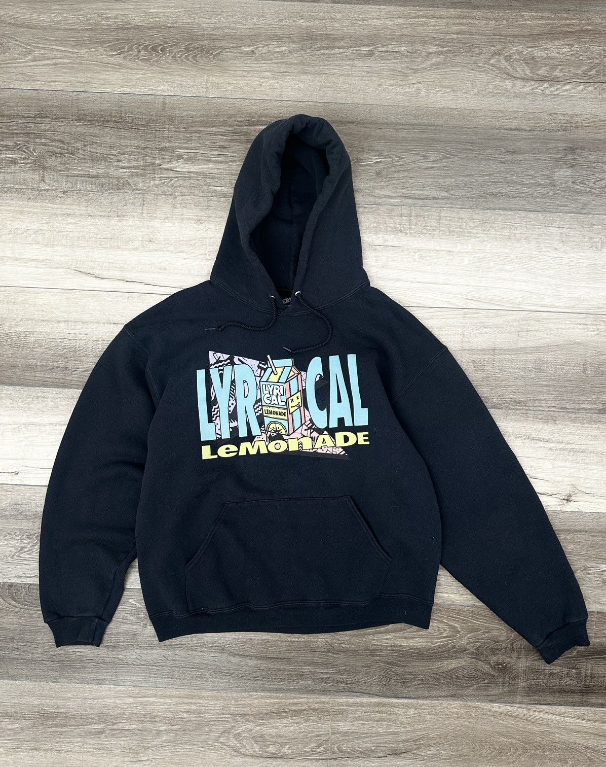 Lyrical Lemonade Lyrical Lemonade Navy Carton Heavyweight Logo Hoodie Large Grailed