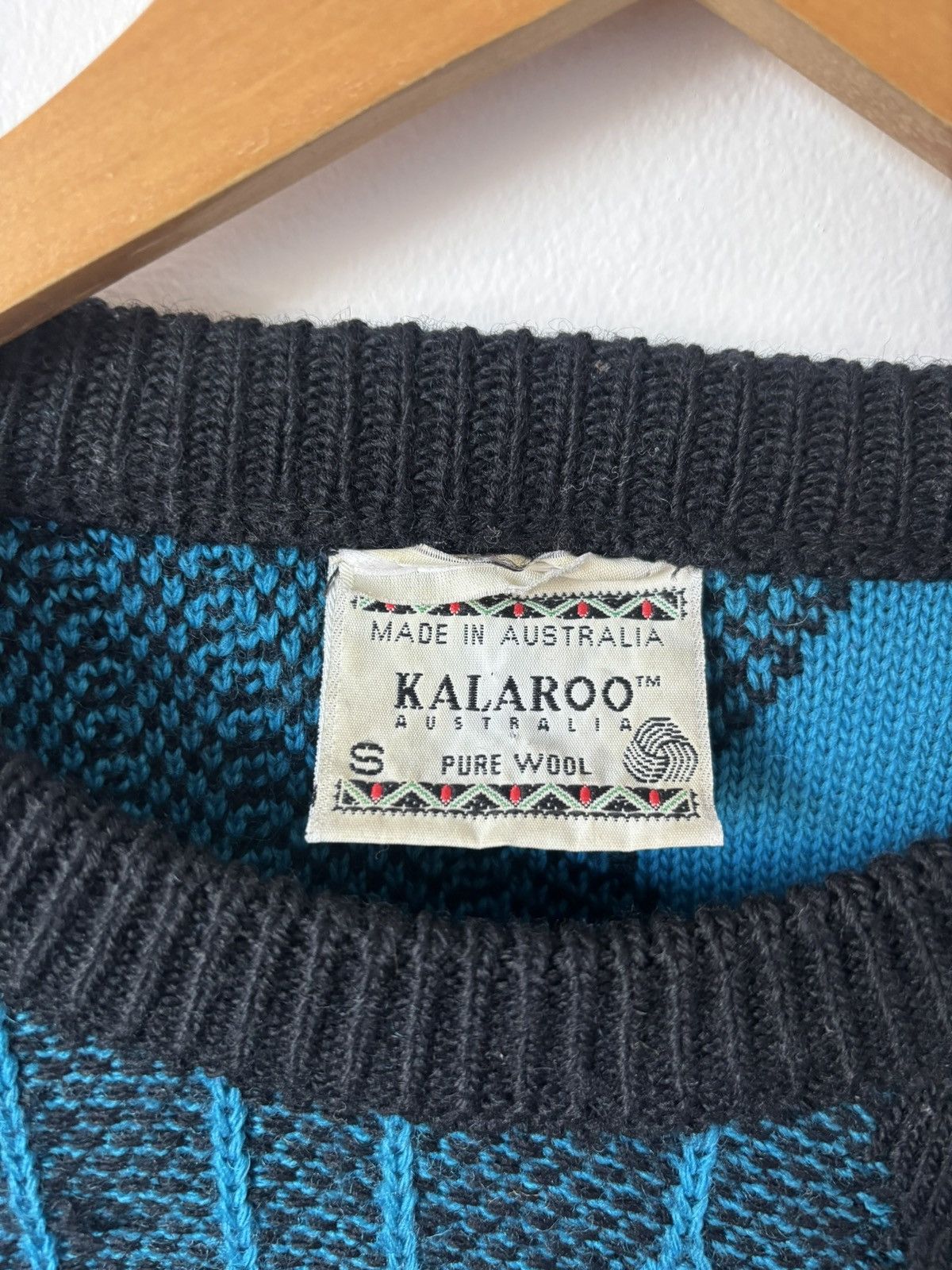 Other Kalaroo Australian Wool Sweater Black & Blue Small S Coogi Size US S / EU 44-46 / 1 - 3 Thumbnail