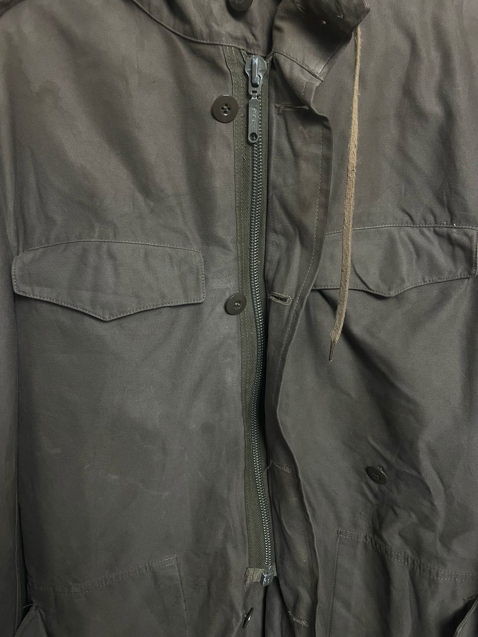 Vintage Vintage 1985 Military GermanyParka Button Hoodie Fleece Size US XL / EU 56 / 4 - 3 Thumbnail