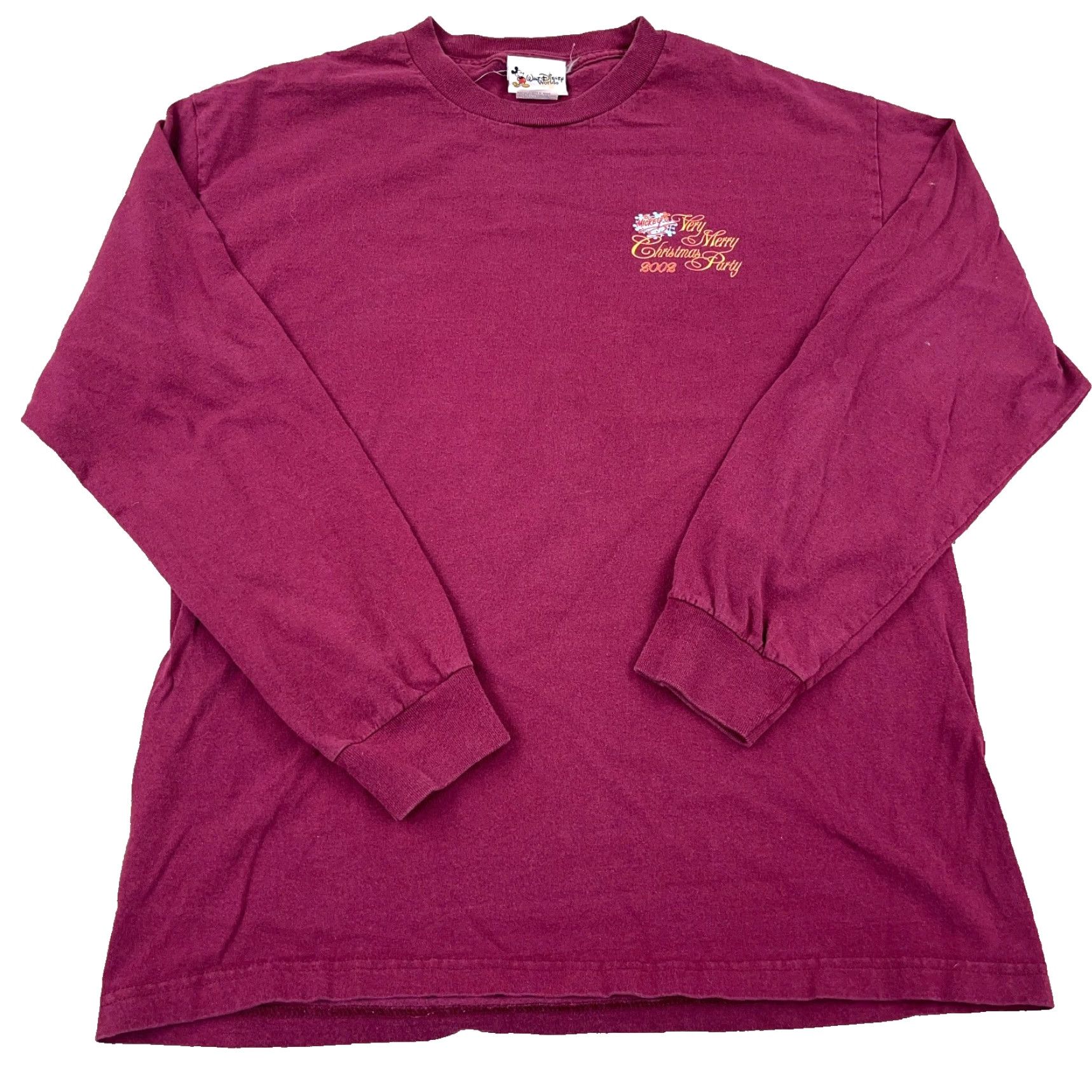 Disney VINTAGE Disney Mickey Mouse Shirt Men Large Red Long Sleeve 90s Christmas Party 2008 Mens Size US L / EU 52-54 / 3 - 2 Thumbnail