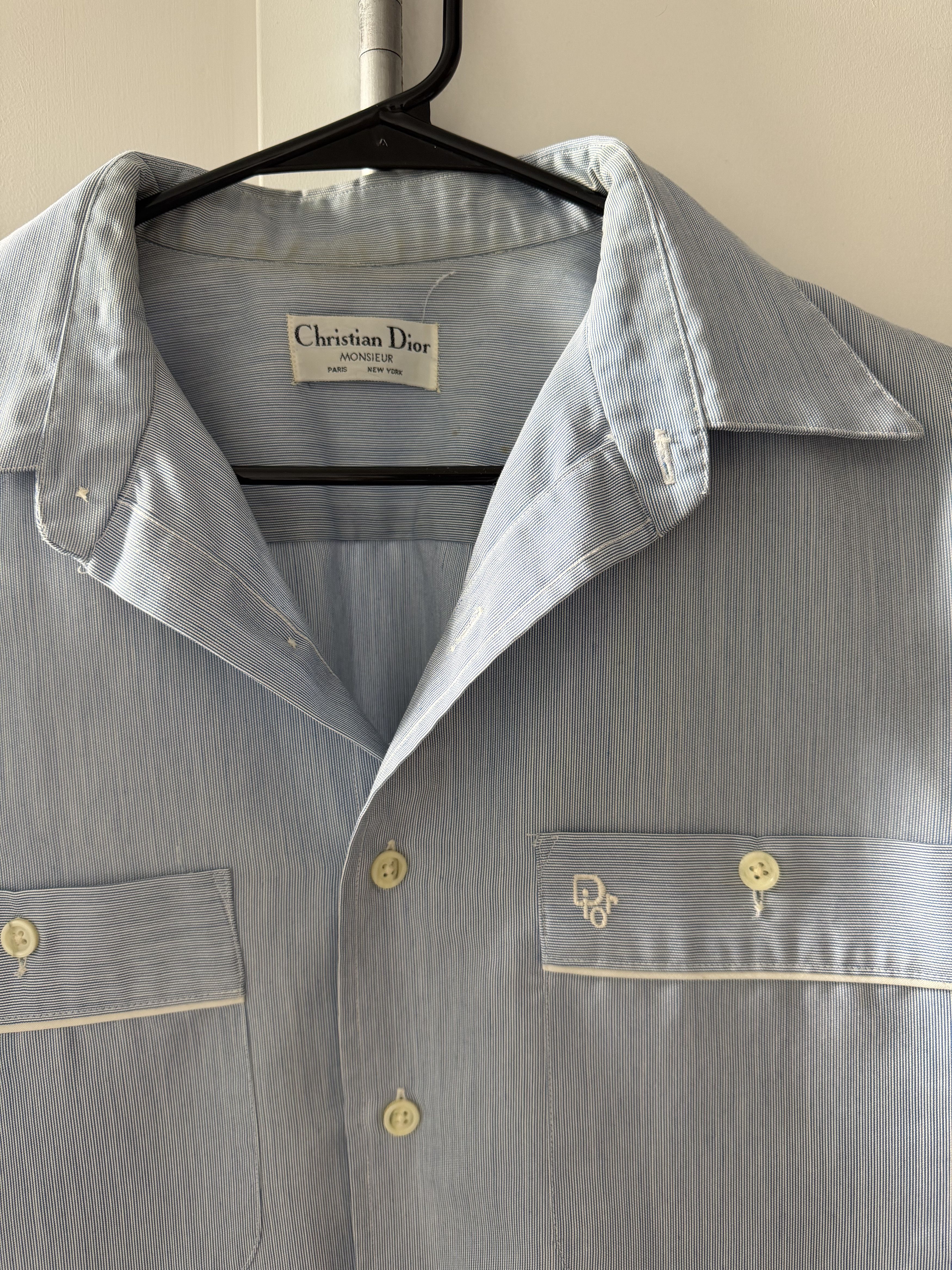 Christian Dior Monsieur Blue Button Up Size US M / EU 48-50 / 2 - 2 Thumbnail