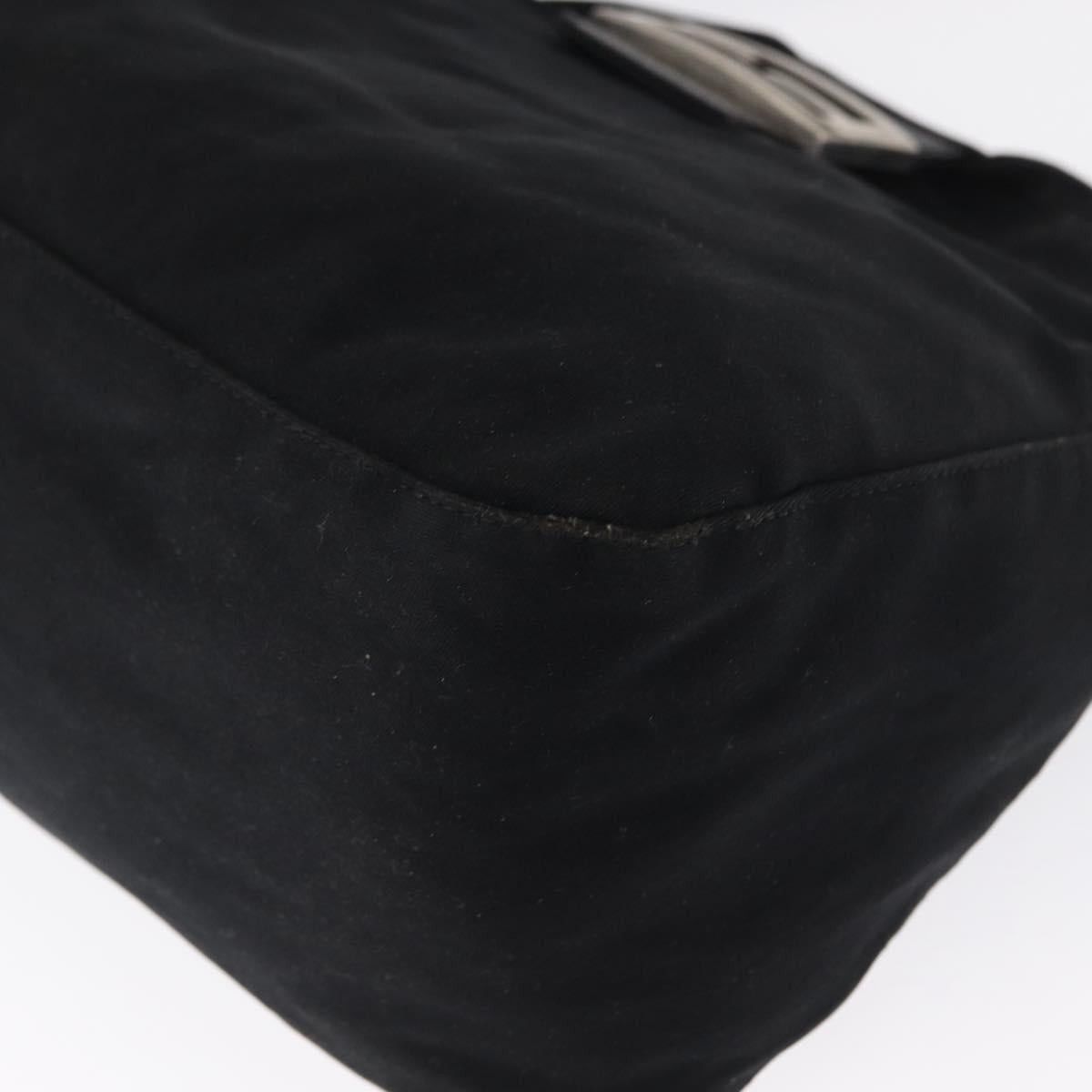 Fendi FENDI Mamma Baguette Shoulder Bag Nylon Black Silver Auth Size ONE SIZE - 15 Thumbnail
