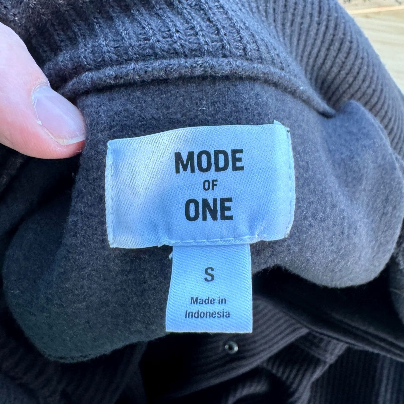 Vintage Mode of One Jacket Mens S Gray Knit Trucker Jet Grey Ribbed Snap Front 100194421MN Size US S / EU 44-46 / 1 - 3 Thumbnail