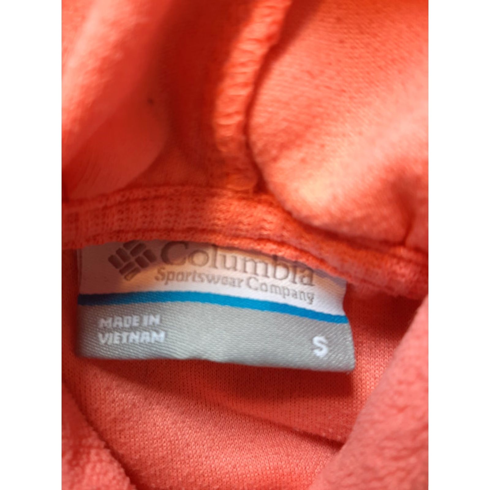 Vintage Columbia Hoodie Womens Small Long Sleeve Peach / orange Pullover Activewear Zip Pocket, Regular, Womens Size S / US 4 / IT 40 - 2 Thumbnail