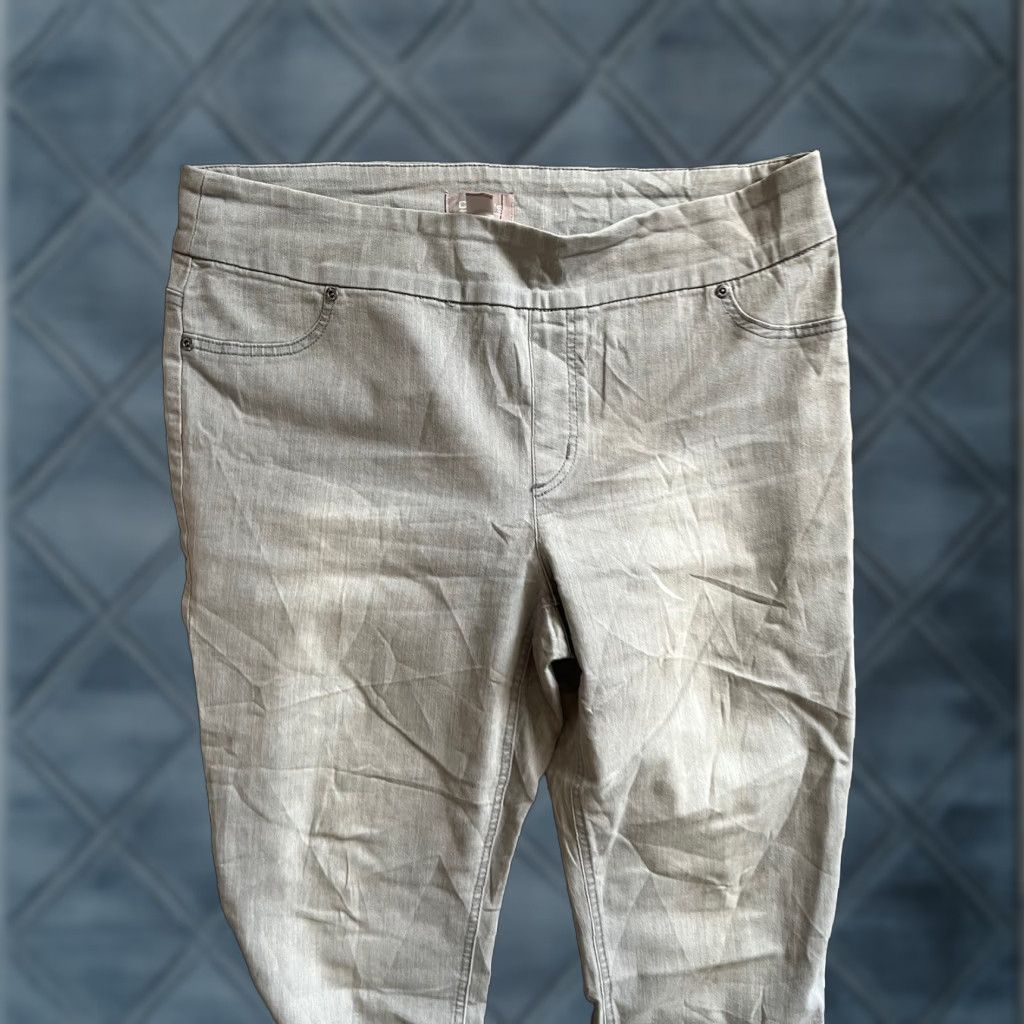 Vintage Chico's Jeans Women's Size 2.5 Gray Wash Slim Leg Ankle Pull On Size 26" / US 2 / IT 38 - 1 Thumbnail
