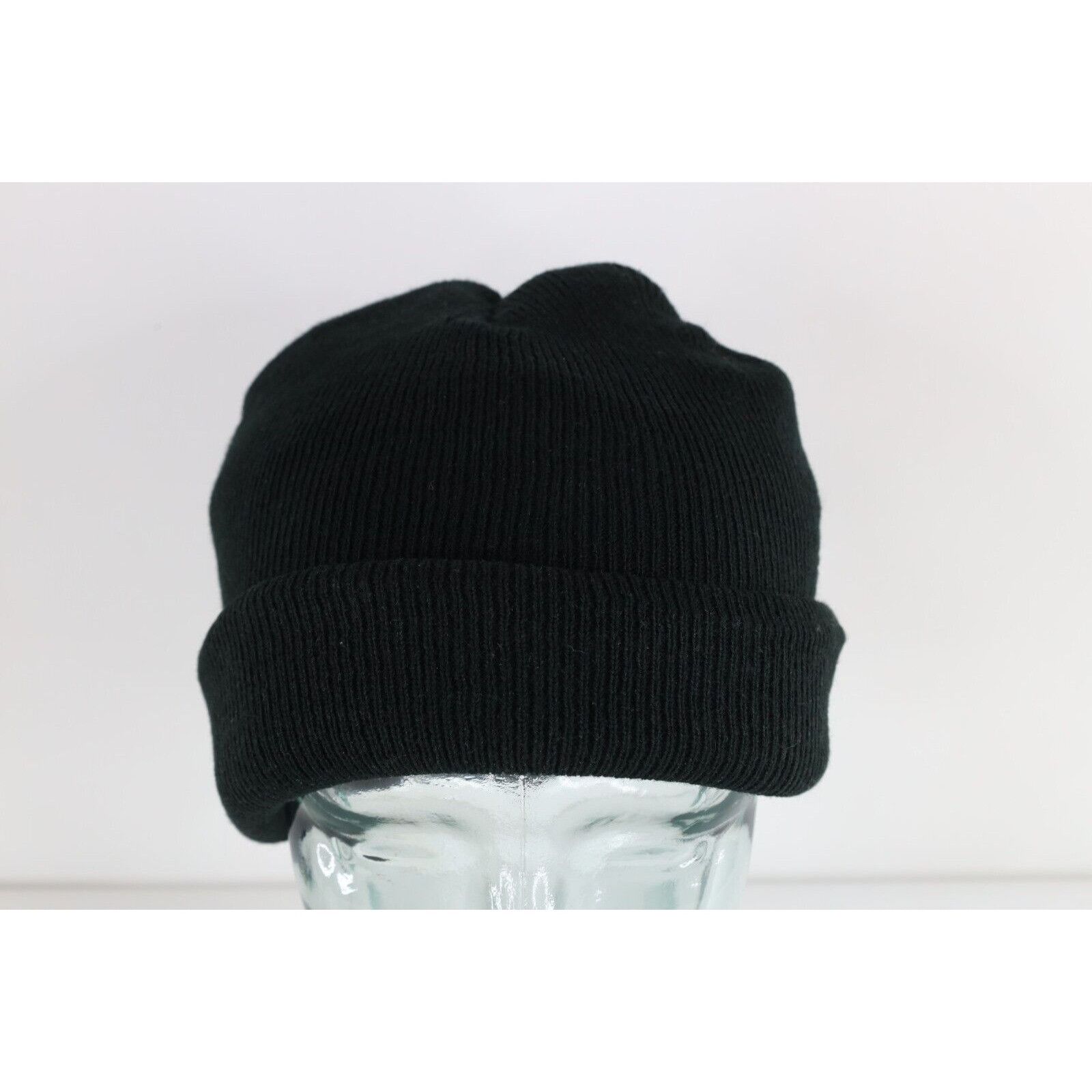 Vintage Vintage 90s Streetwear Blank Double Wall Chunky Knit Beanie Size ONE SIZE - 1 Thumbnail
