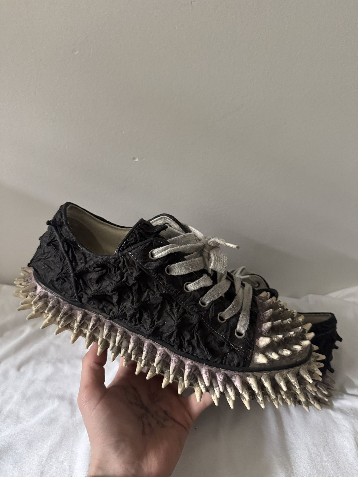 Doublet Doublet Black & White Porcupine Sneakers Size US 10 / EU 43 - 6 Thumbnail