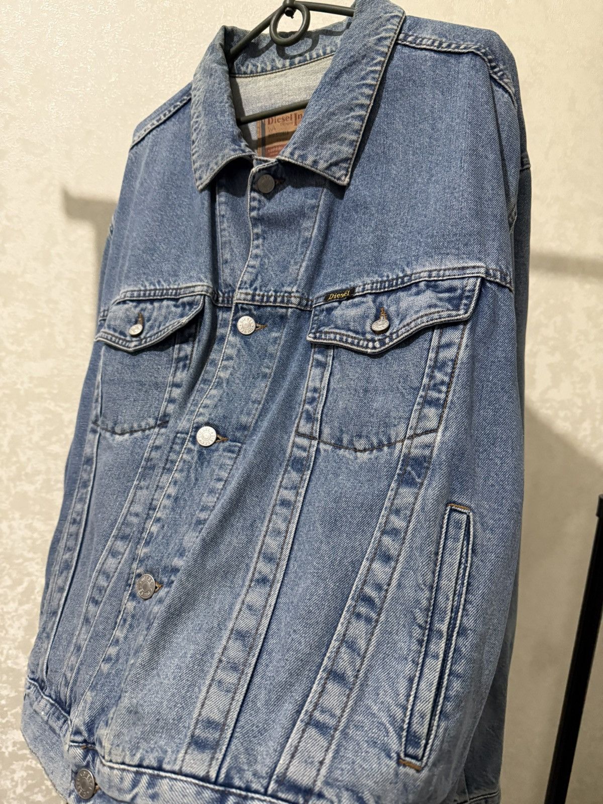 Diesel VINTAGE DIESEL DENIM JEANS JACKET TRUCKER BLUE Y2K MENS Size US XL / EU 56 / 4 - 7 Thumbnail
