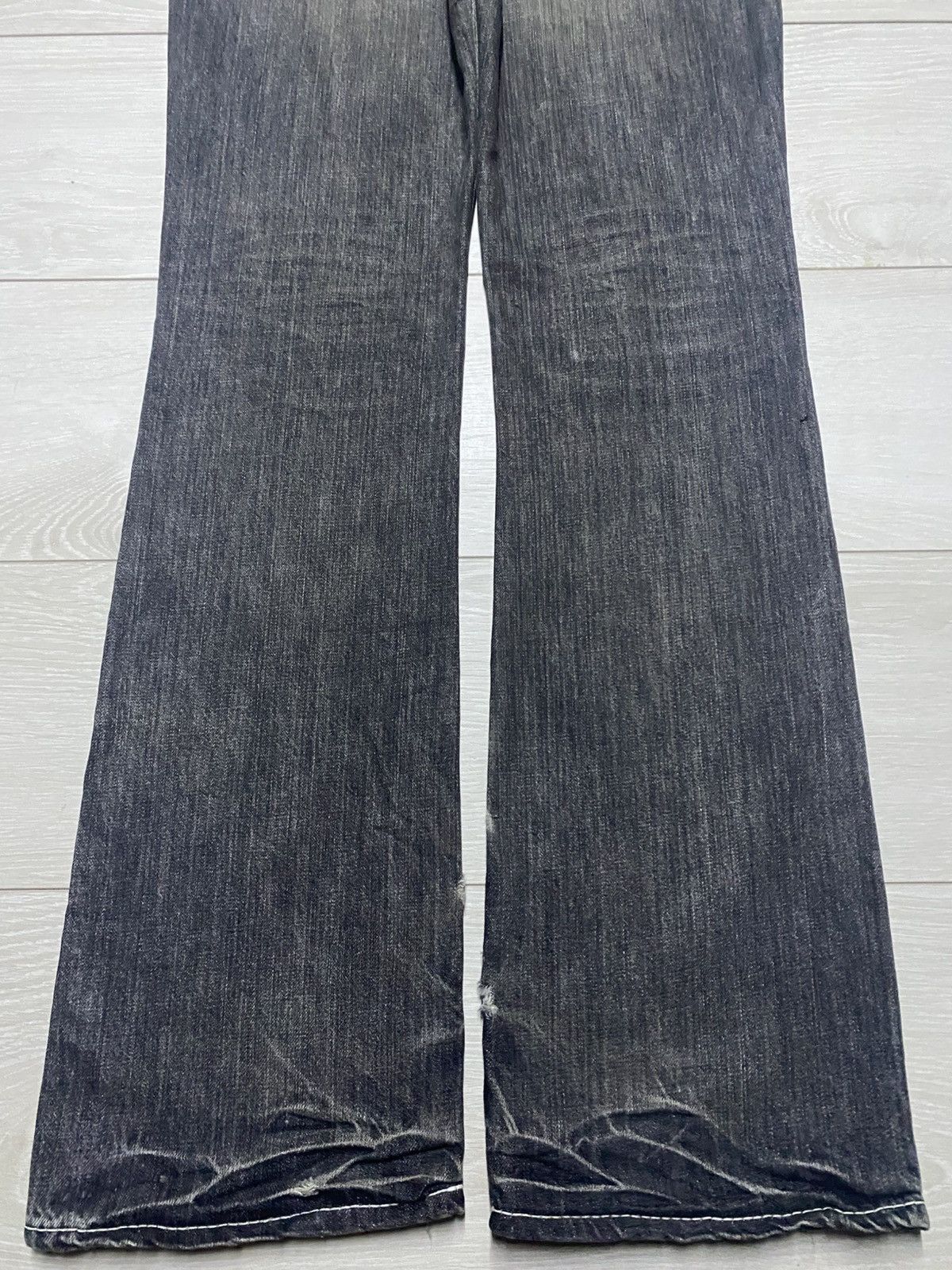 If Six Was Nine Vintage Japanese Brand On Board Patches Bootcut Flare Jeans Size US 34 / EU 50 - 8 Thumbnail