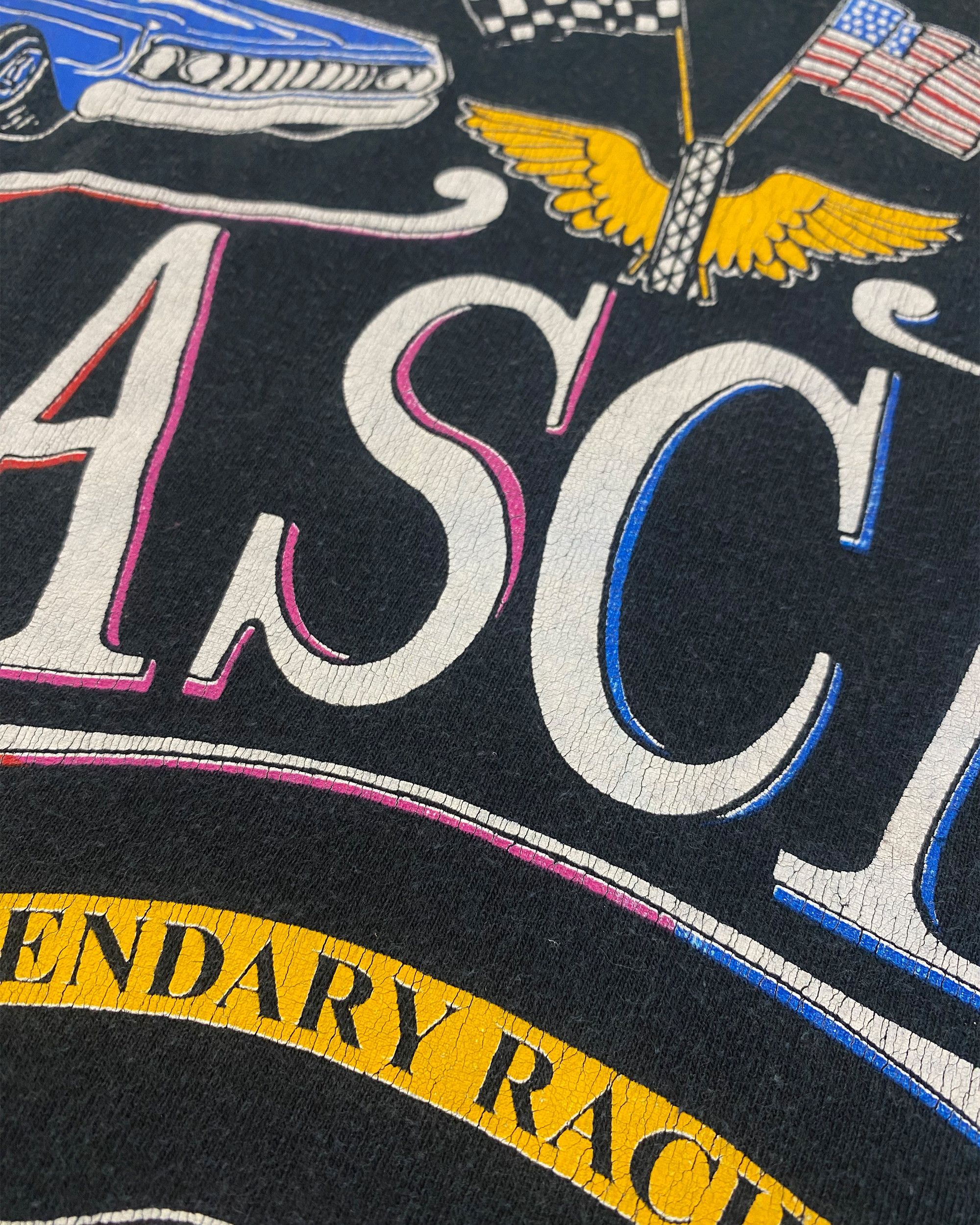 Vintage 1990s Nascar Graphic Car Single Stitch T-Shirt Size US XL / EU 56 / 4 - 6 Thumbnail