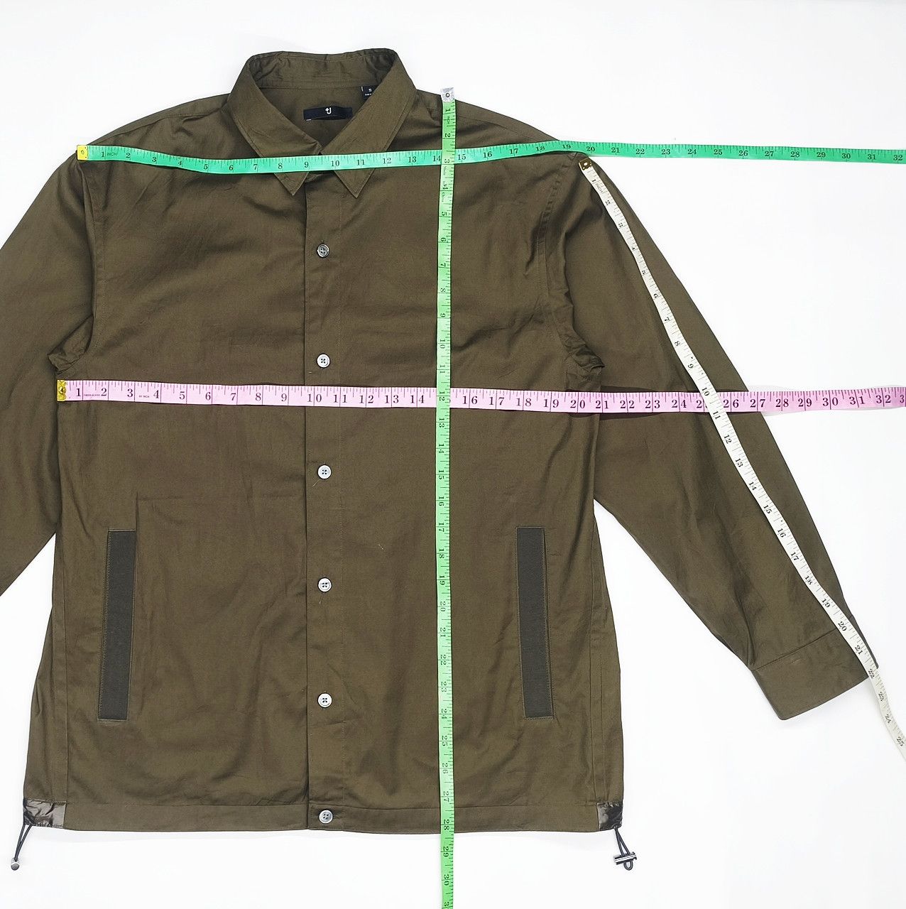 Jil Sander × Uniqlo JIL SANDER UNIQLO army green shirt with side pocket Size US S / EU 44-46 / 1 - 3 Thumbnail