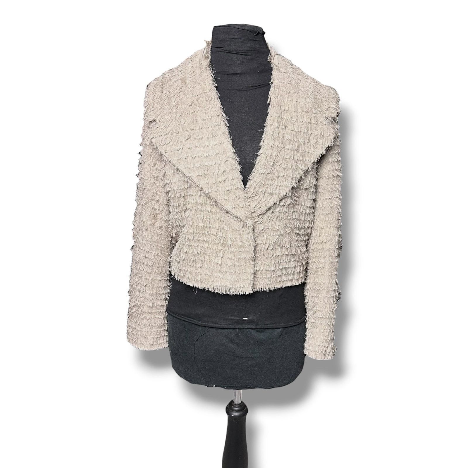 Christian Wijnants Christian Wijnants 100% Silk Textured Cropped Jacket Size M / US 6-8 / IT 42-44 - 1 Thumbnail