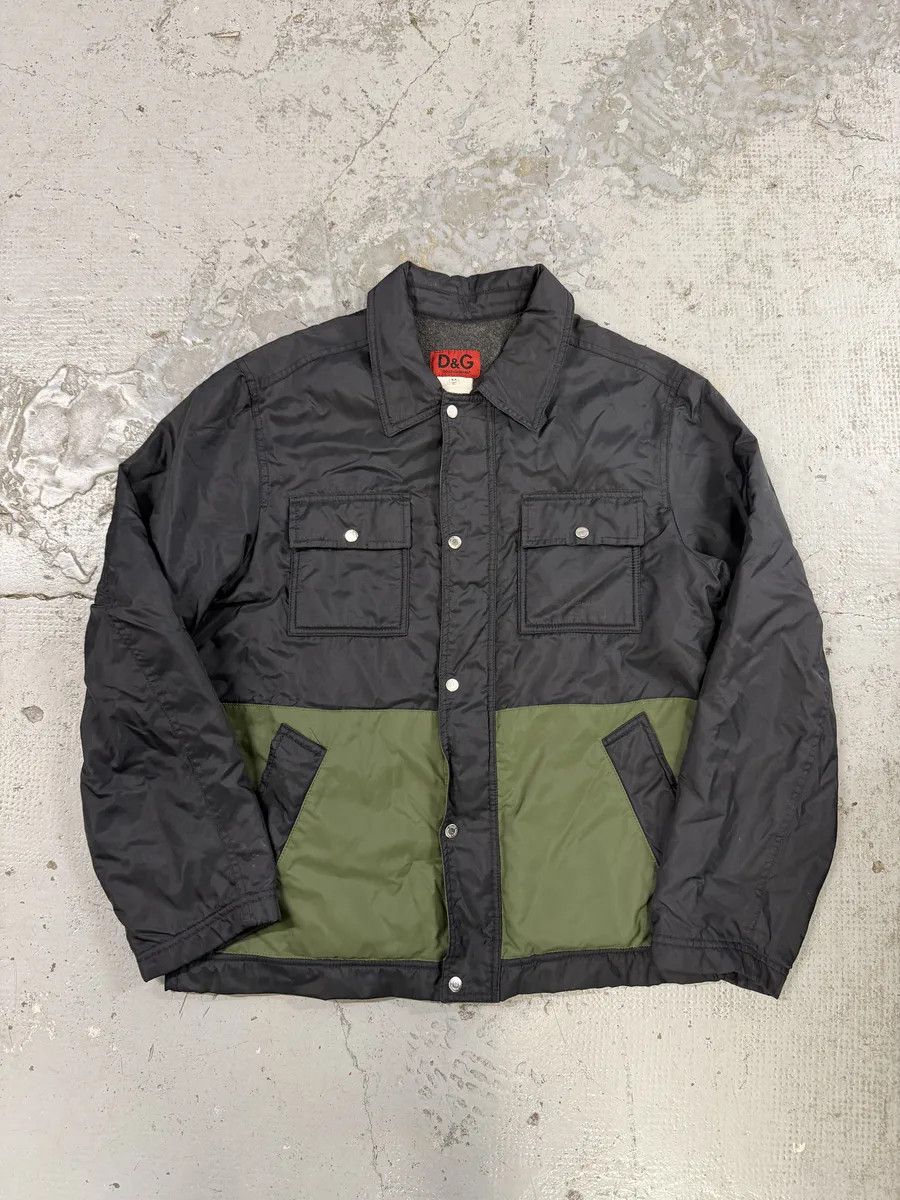 Dolce & Gabbana AW2003 Dolce & Gabbana Black & Khaki Green Nylon Jacket Size US M / EU 48-50 / 2 - 1 Thumbnail