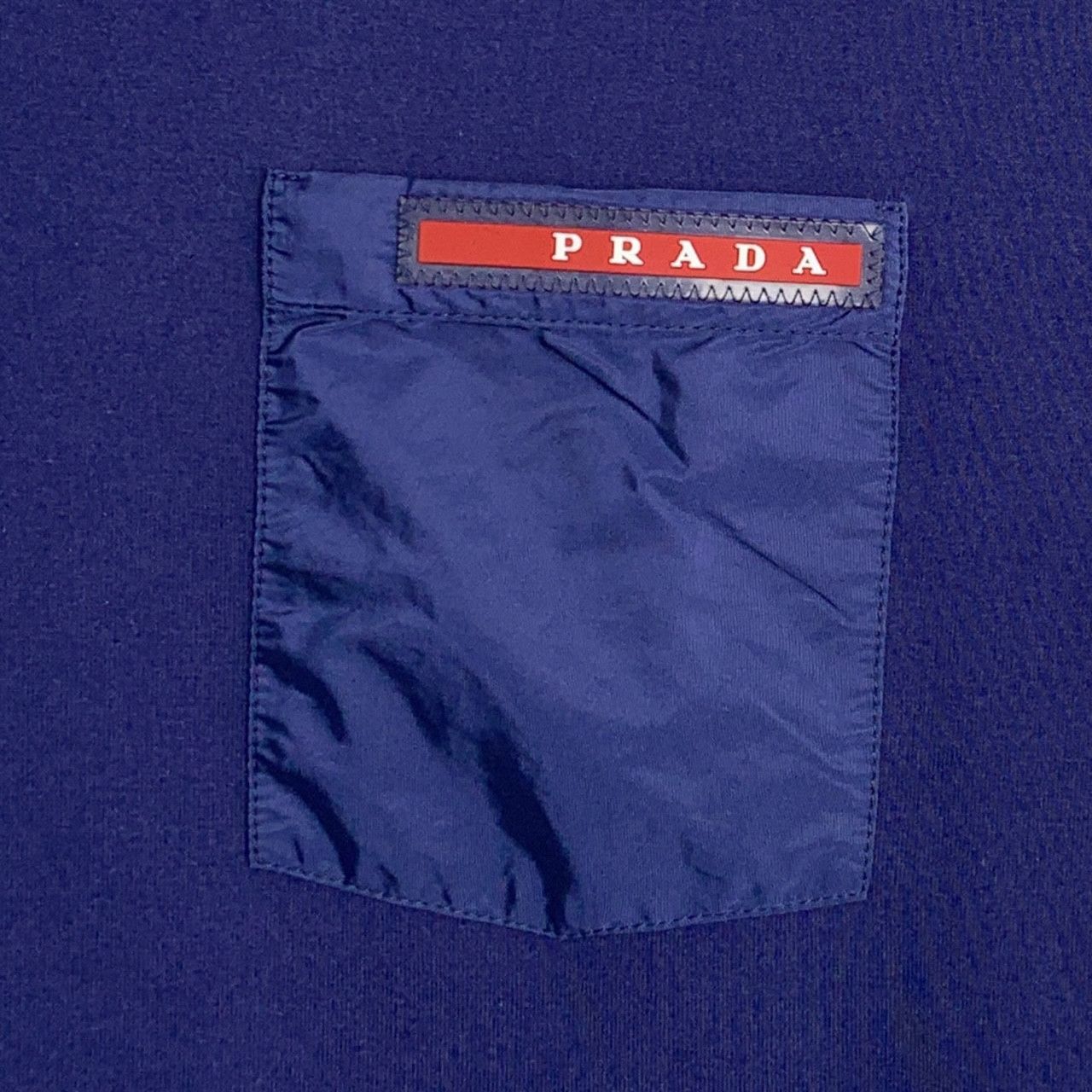 Prada Prada Pocket Red Label Cotton T-Shirt Navy (L) Size US L / EU 52-54 / 3 - 6 Thumbnail