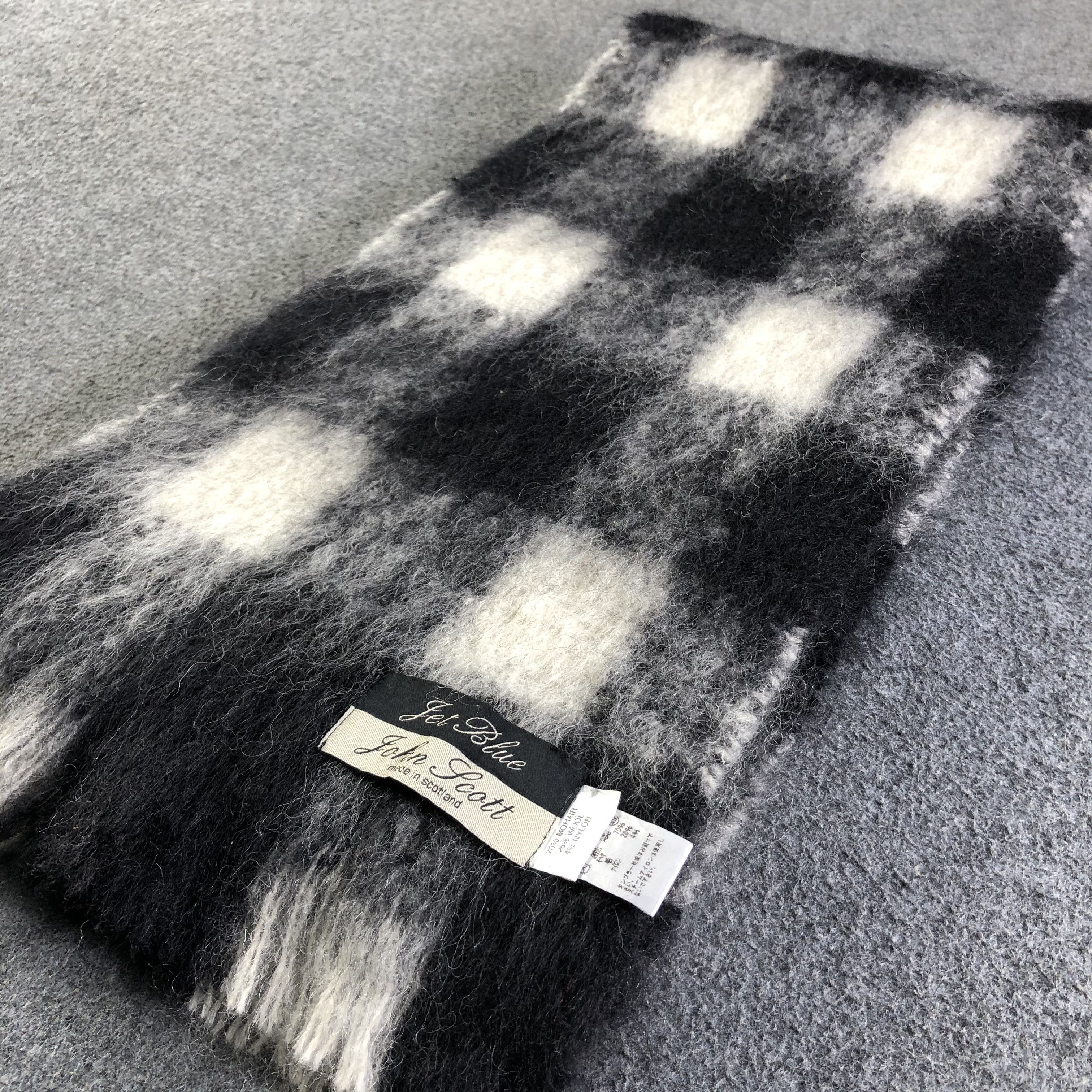 Vintage John Scott Mohair Scarf / Muffler / Neckwear P063 Size ONE SIZE - 3 Thumbnail