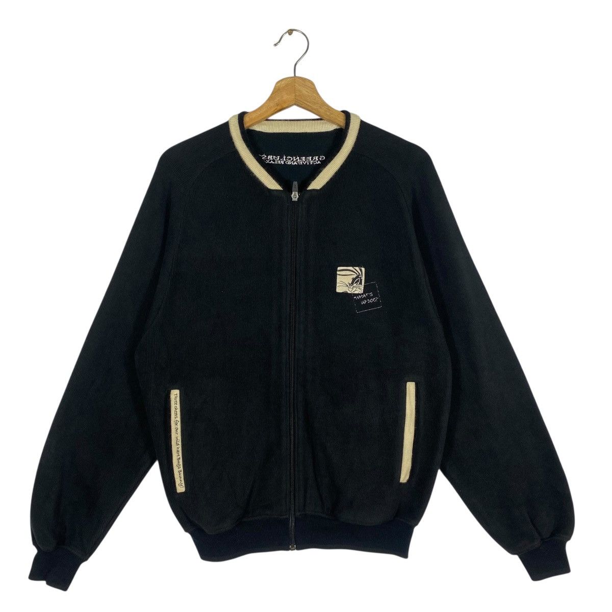 Warner Bros Vintage Greenclubs Warner Bros Zipper Jacket Size 3 (Fit M) Size US M / EU 48-50 / 2 - 1 Thumbnail