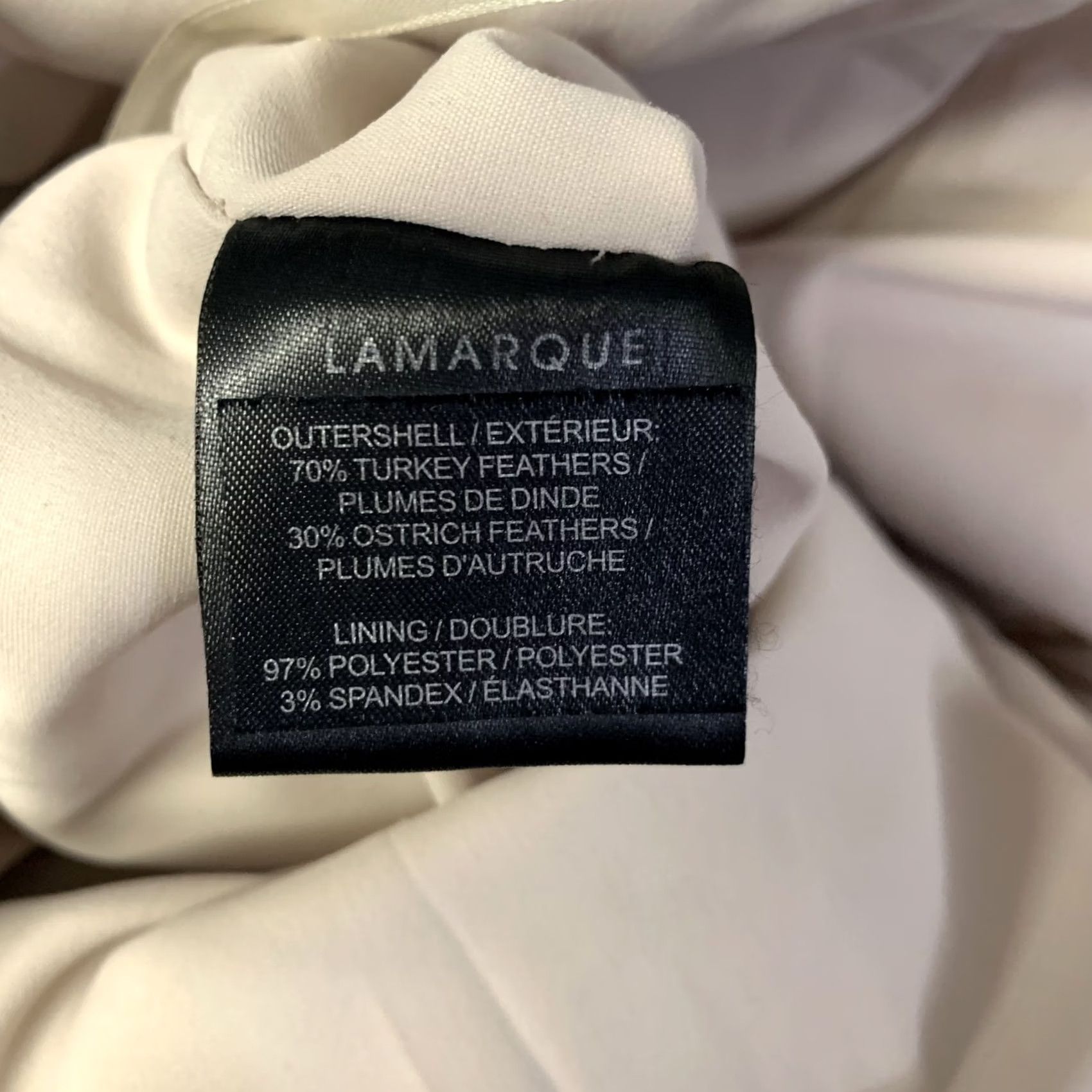 LAMARQUE LAMARQUE Dress L Tan Champagne Feathers Cocktail Dress Women Size L / US 10 / IT 46 - 6 Thumbnail
