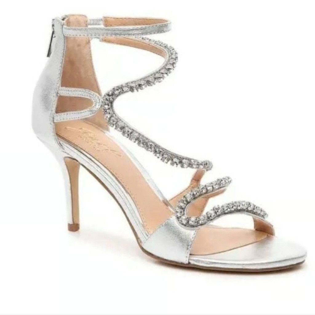 Badgley Mischka Badgley Mischka Quest Jewel leather rhinestones heels 7.5 Size US 7.5 / IT 37.5 - 1 Thumbnail