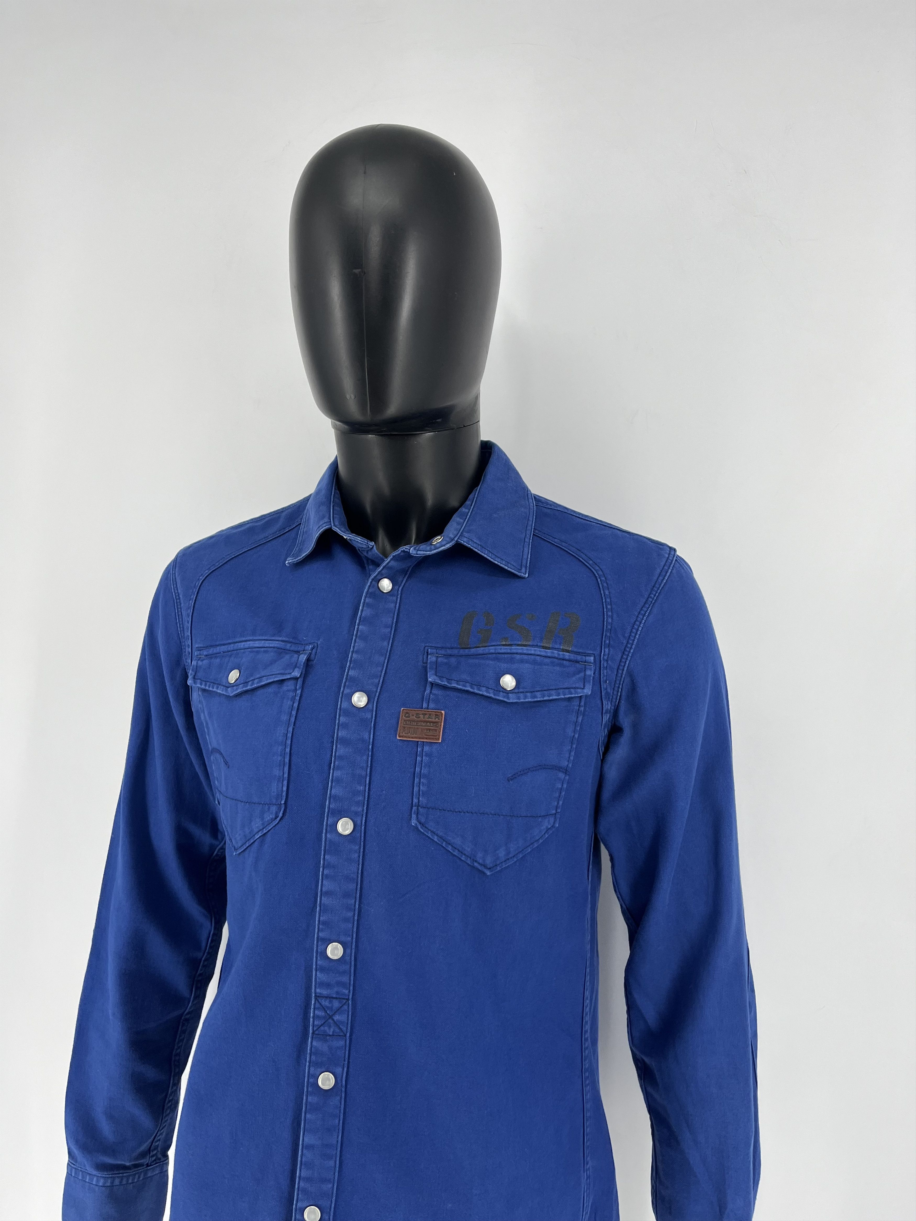 G-Star Vintage Y2K G Star Raw Men’s Navy Shirt With Big Logo Size US M / EU 48-50 / 2 - 4 Thumbnail