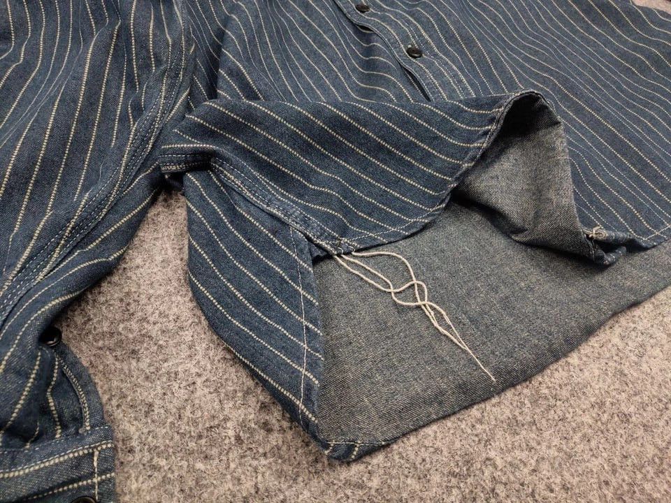 Japanese Brand Non Stock Flyer Japan Wabash Vent Hole Vintage Work Shirt Size US L / EU 52-54 / 3 - 14 Thumbnail