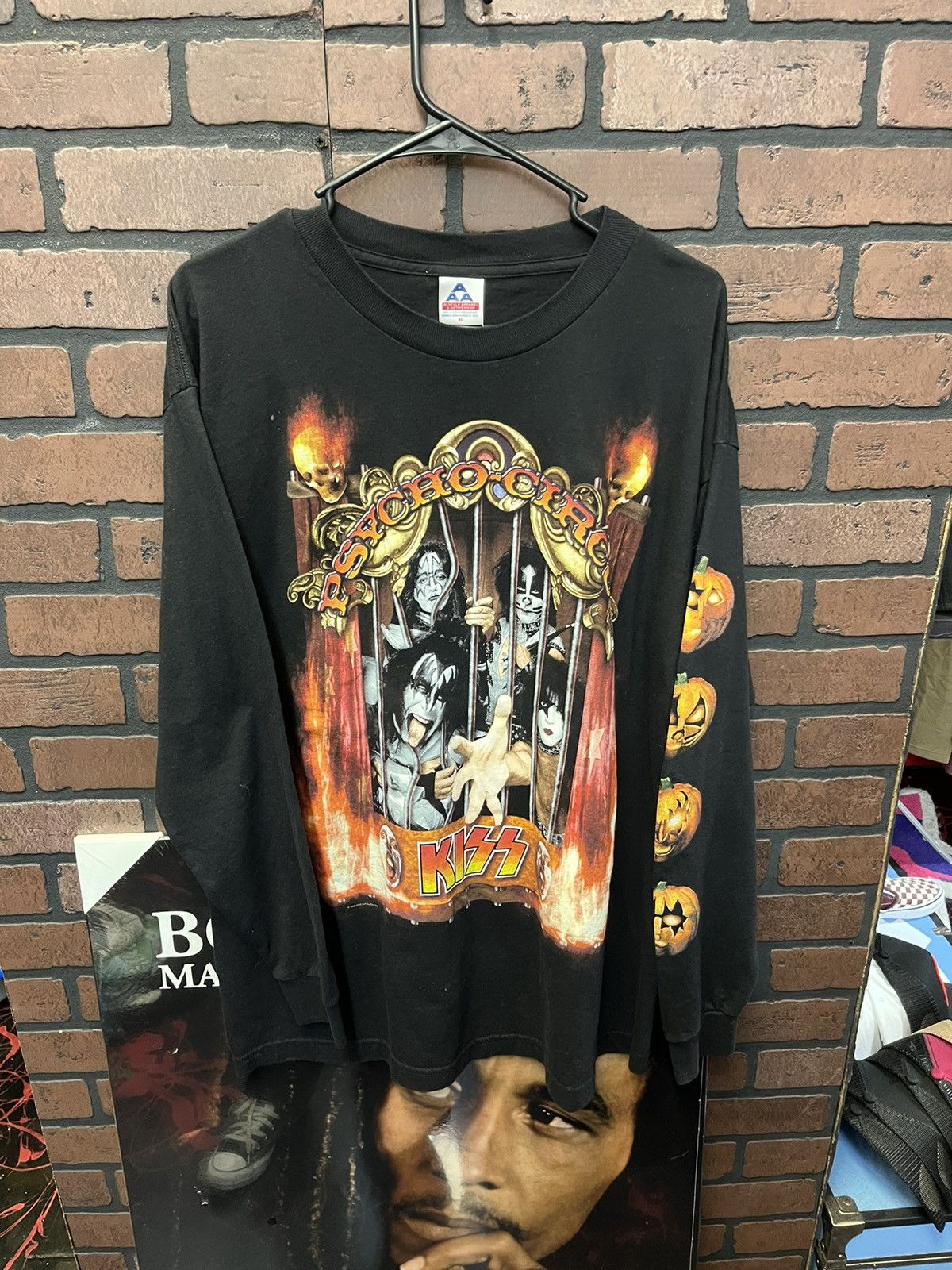 image of Kiss Psycho-Circus 1998 Vintage Long Sleeve in Black, Men's (Size XL)