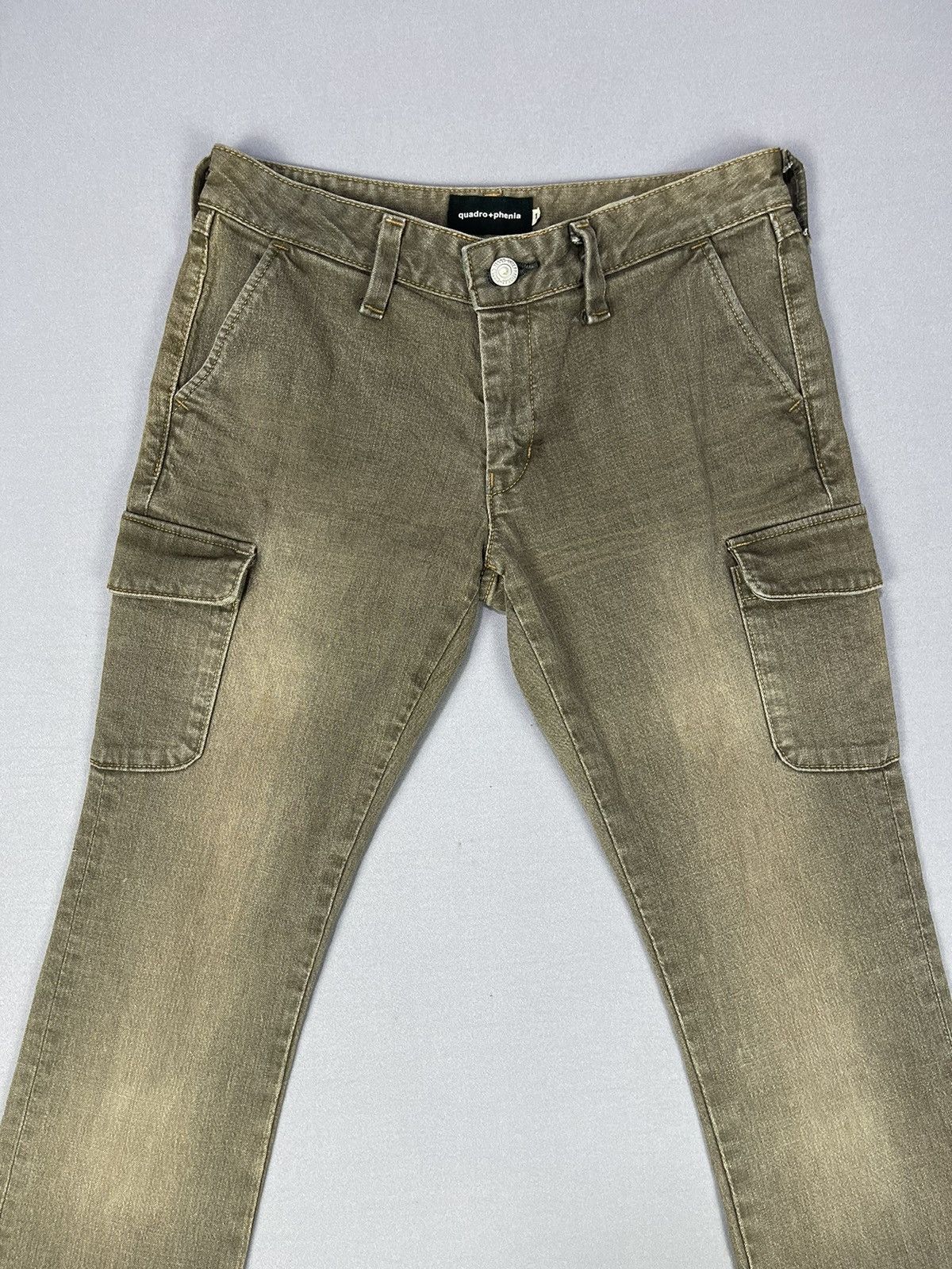 Vintage QUADRO PHENIA Flared Boot Cut Bush Pants Size 28" / US 6 / IT 42 - 3 Thumbnail