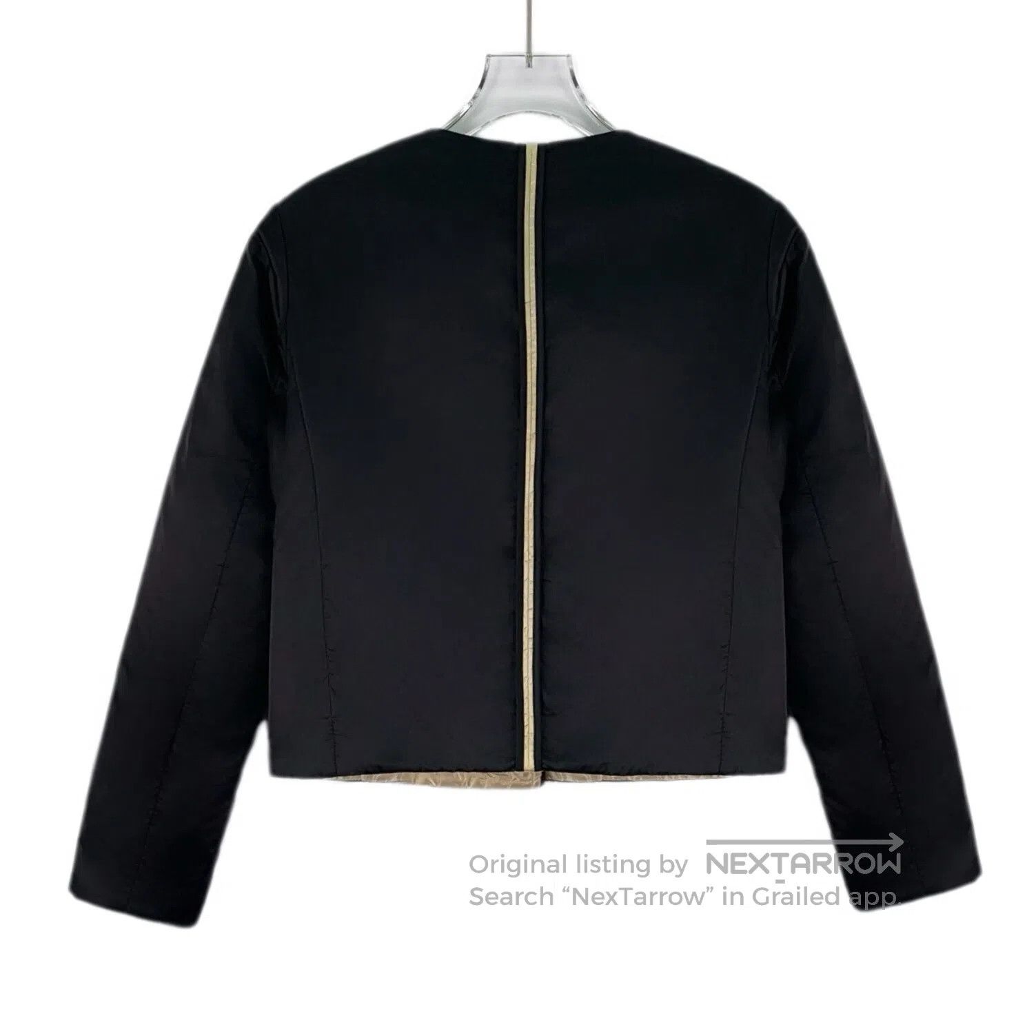 Prada Prada Black small triangular logo leather collar long-slee Size XS / US 0-2 / IT 36-38 - 2 Thumbnail