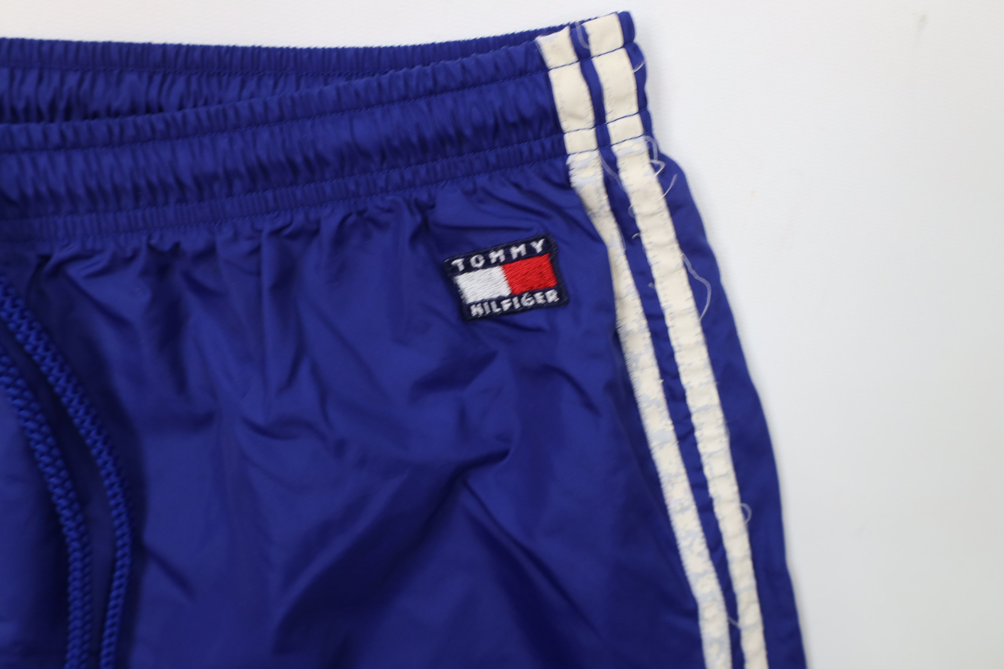Tommy Hilfiger × Vintage Vintage 90s Tommy Hilfiger Striped Wide Leg Wind Pants Size US 36 / EU 52 - 7 Thumbnail
